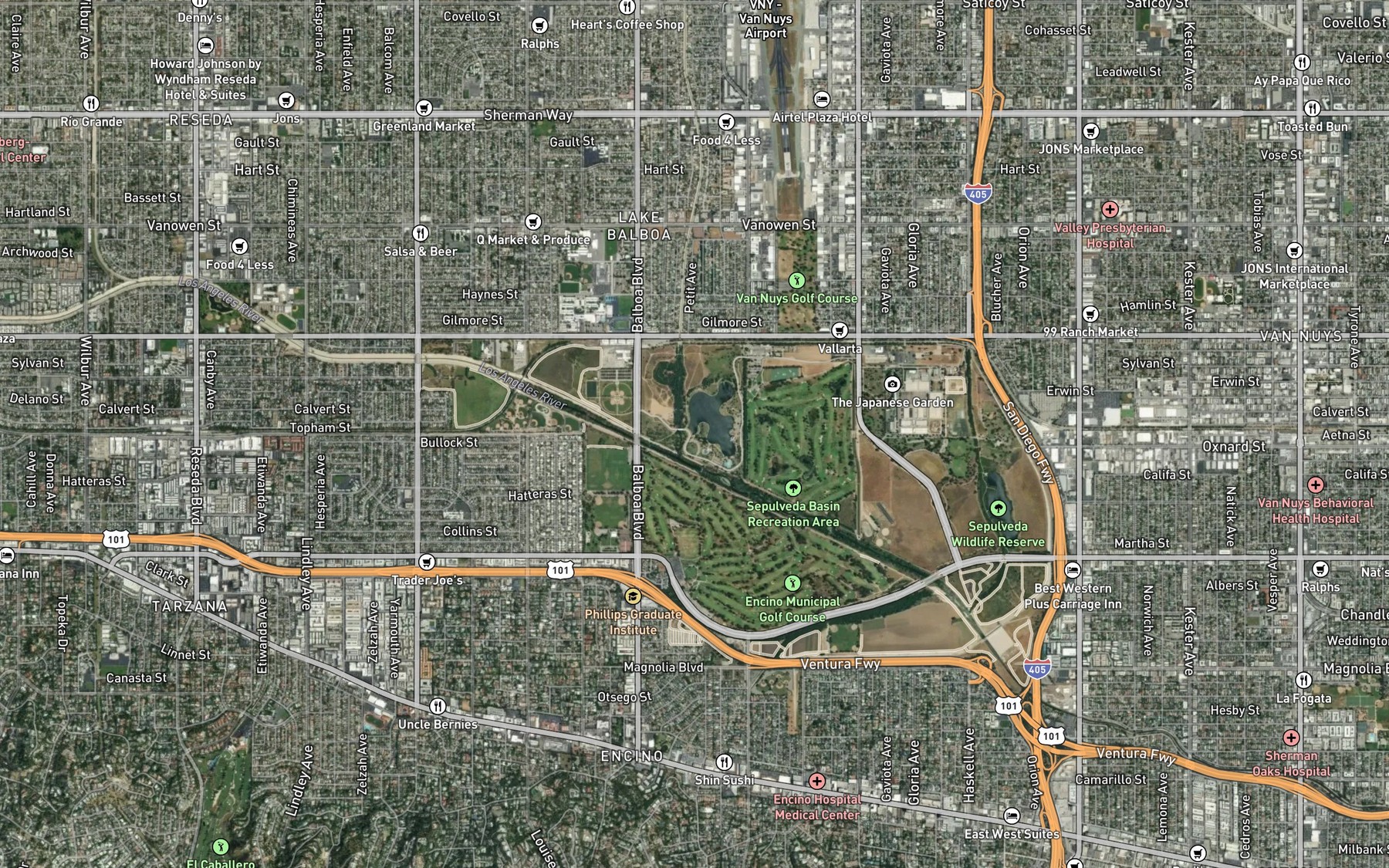 Satellite map of the Spot 4