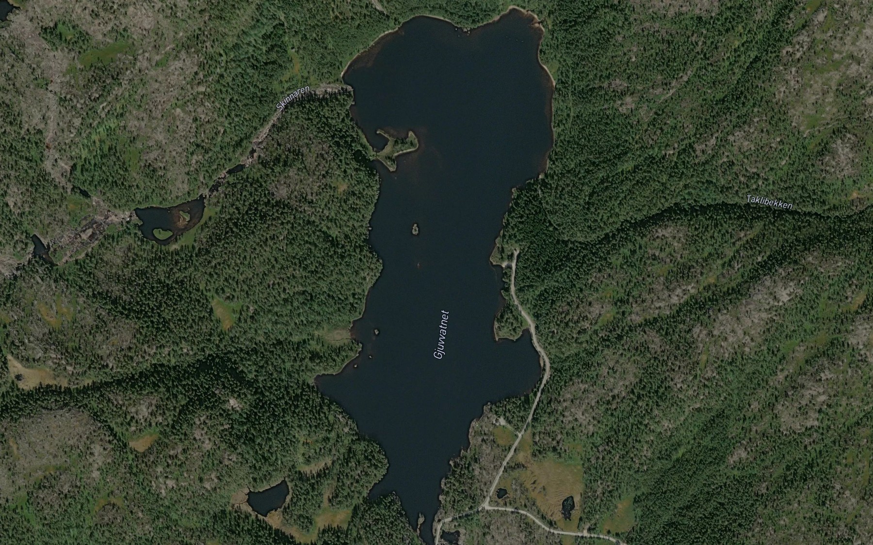 Satellite map of the Gjuvvatnet