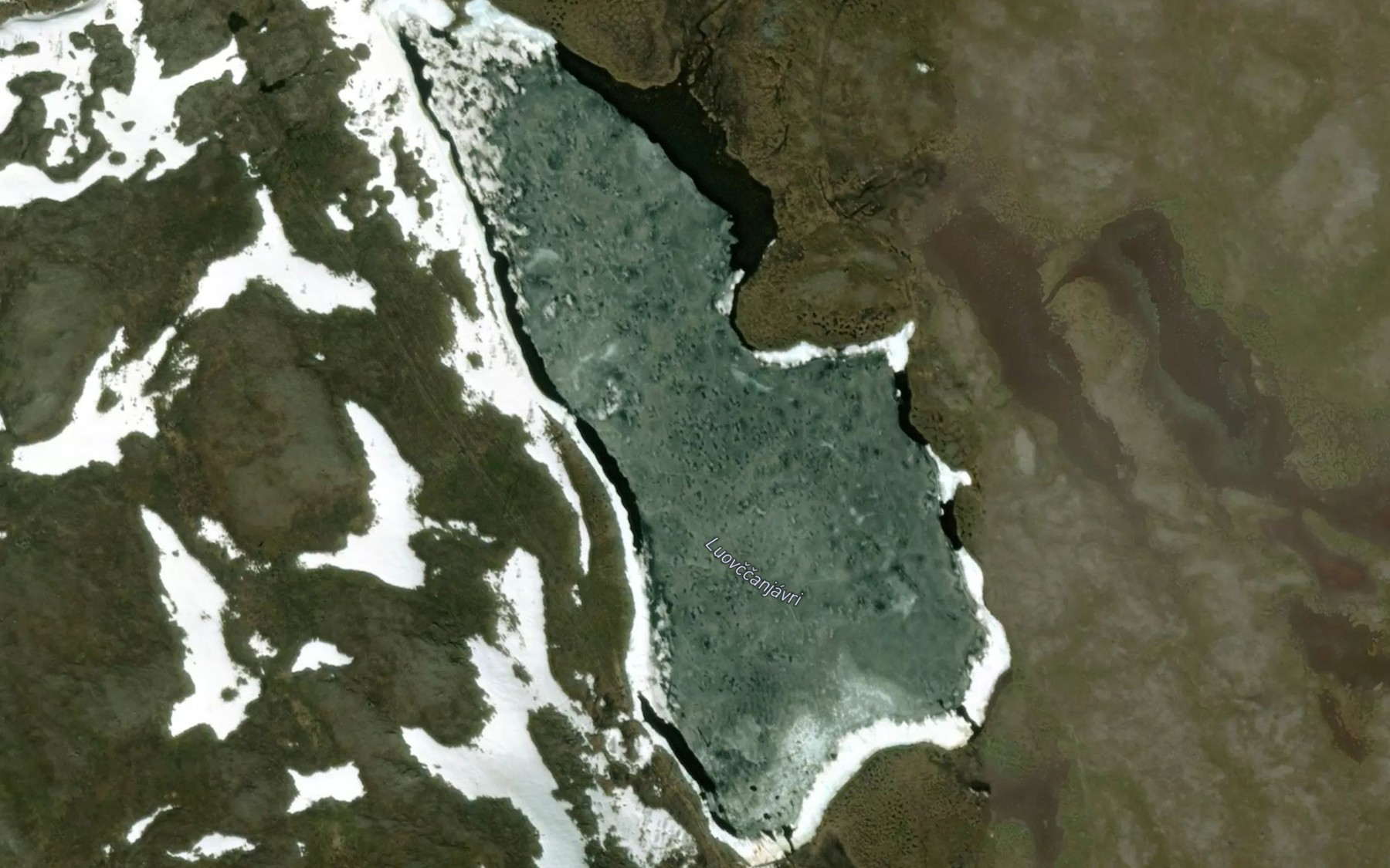 Satellite map of the Luovccanjavri