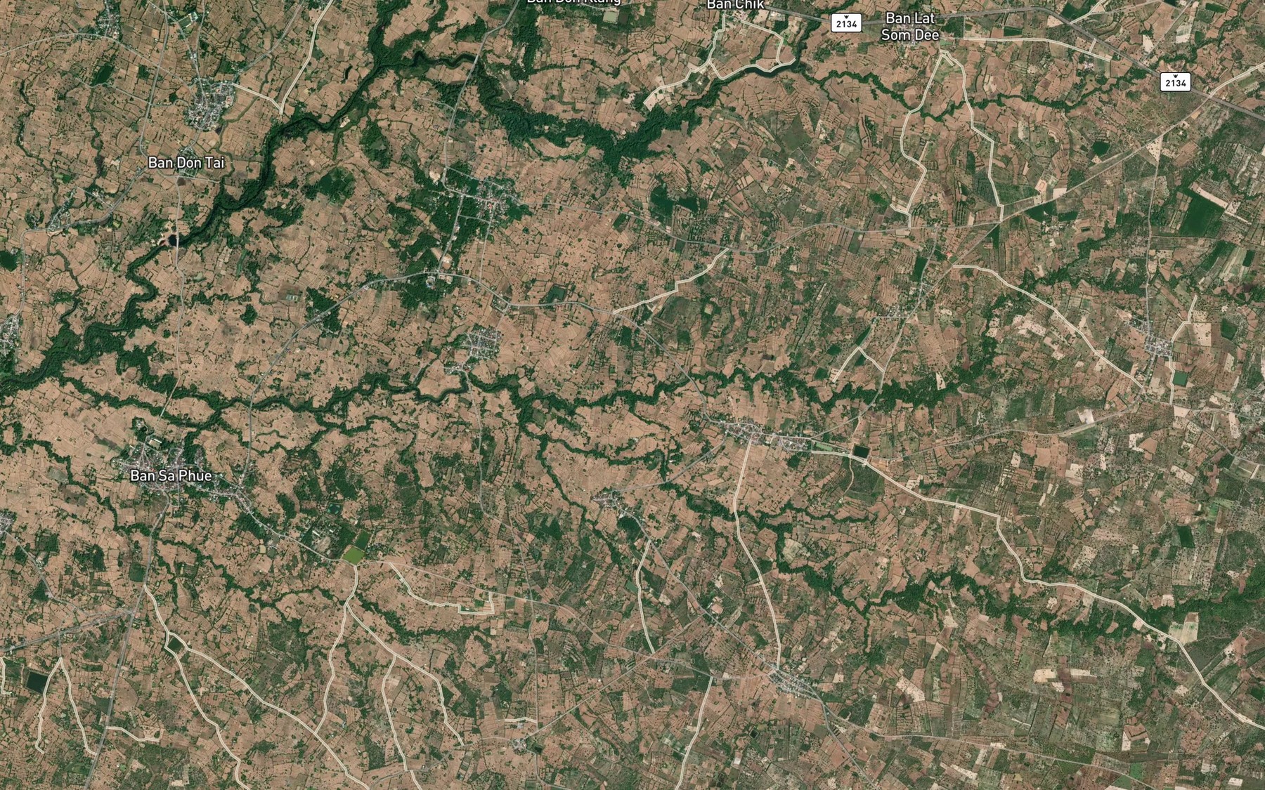 Satellite map of the Huai Tham