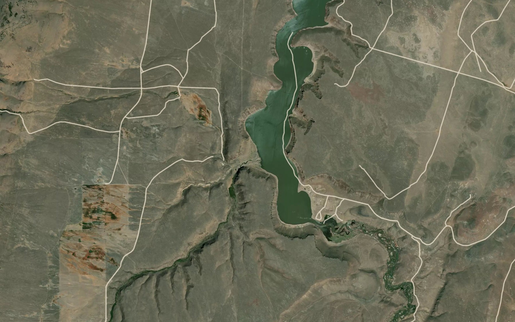 Satellite map of the China Creek