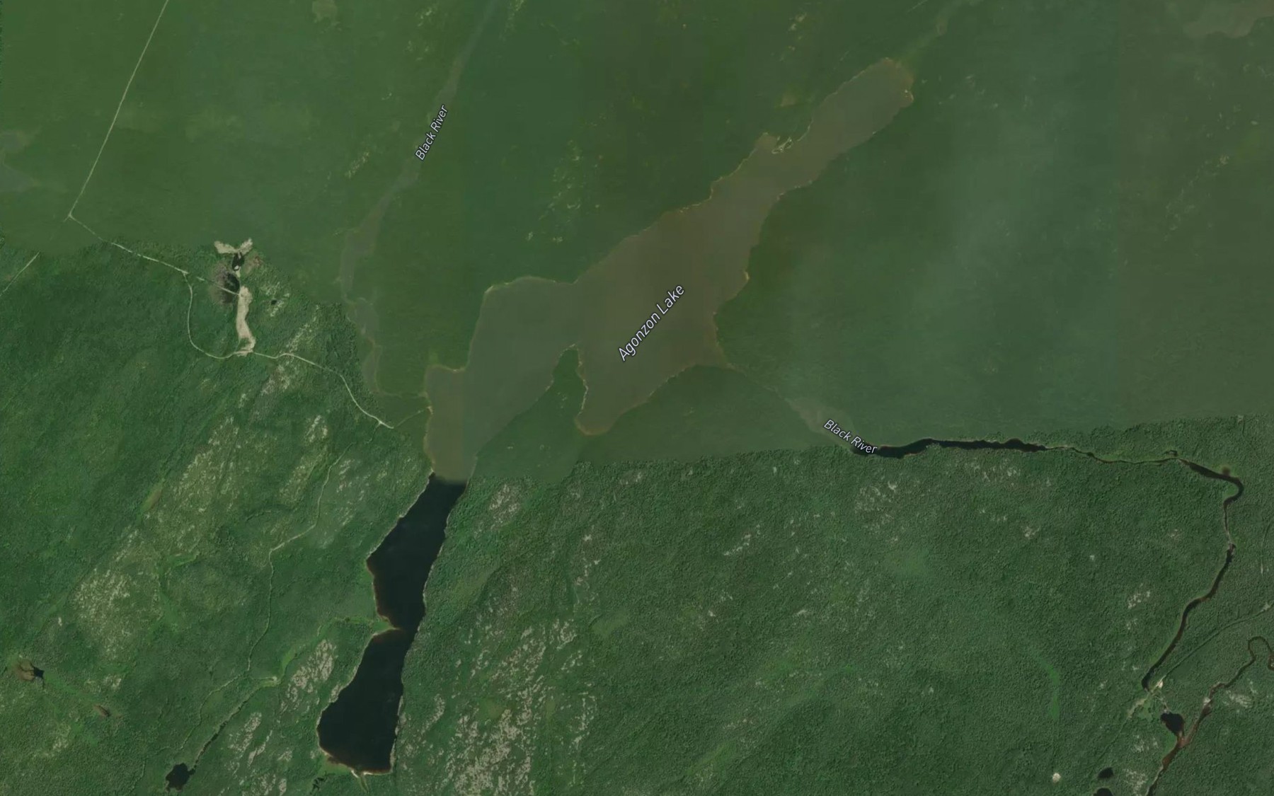 Satellite map of the Agonzon Lake