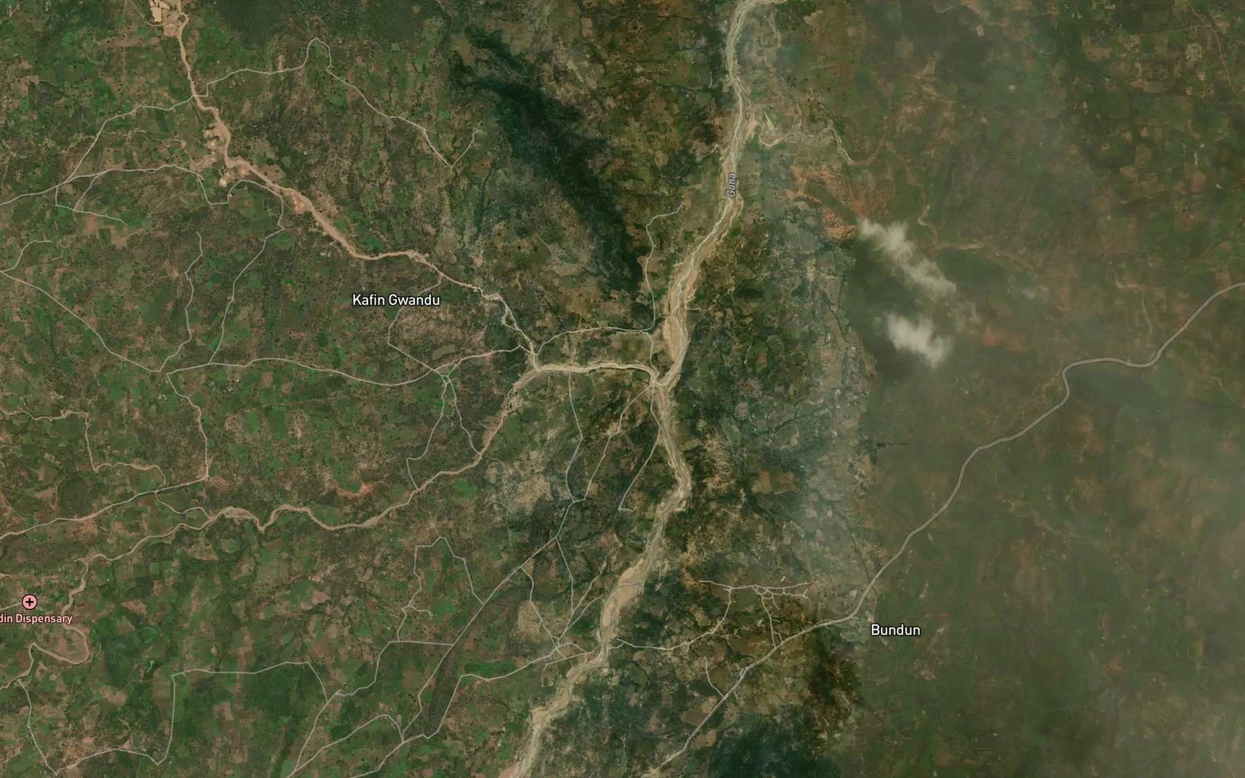 Satellite map of the River Garawa