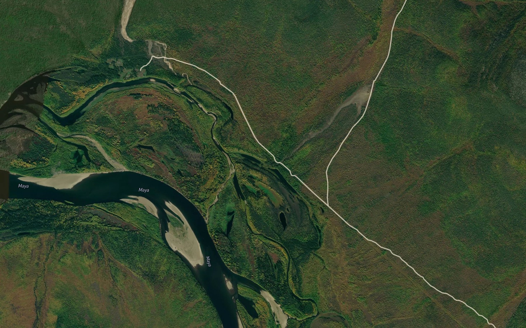Satellite map of the Verkhniy Us'kun