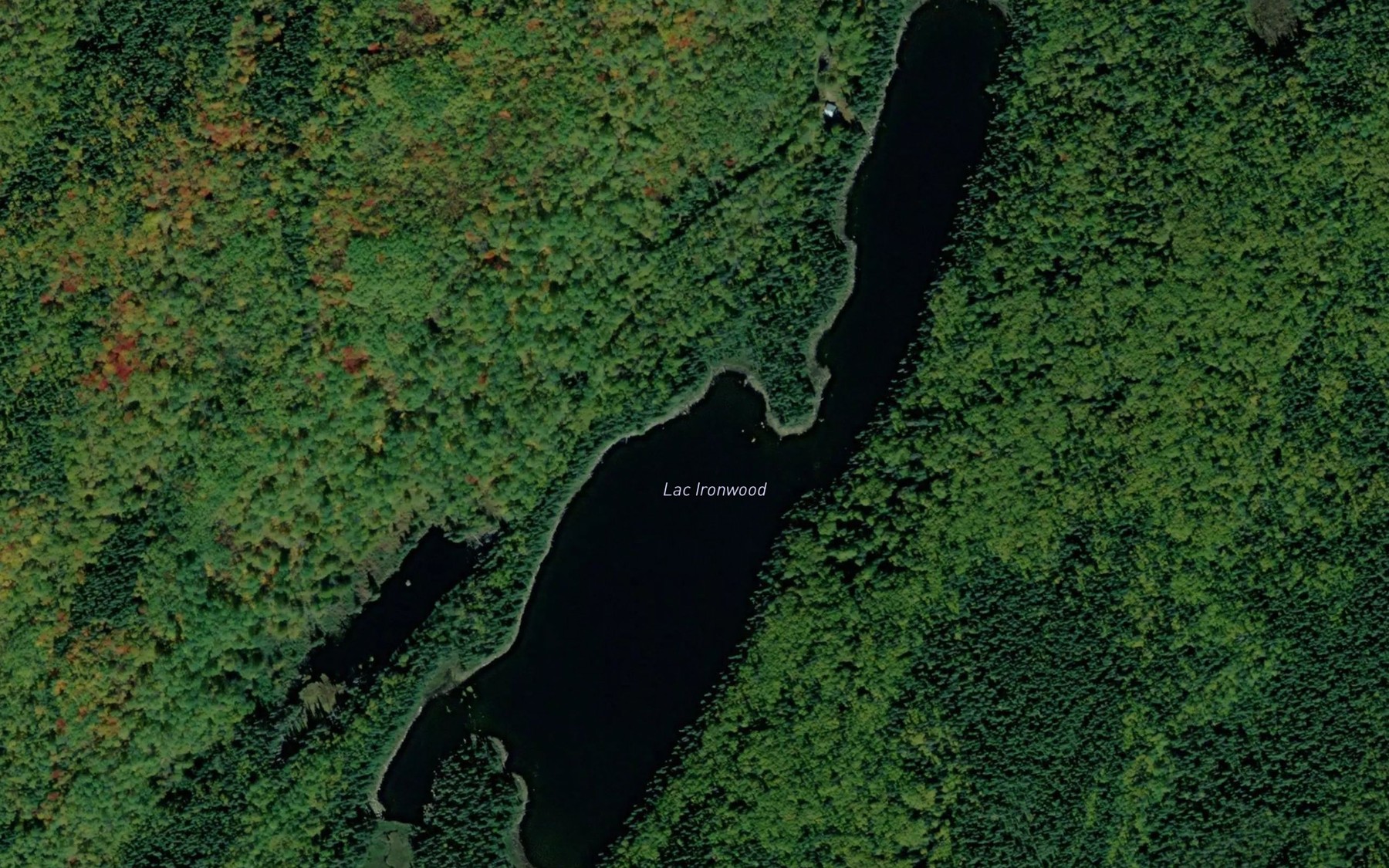 Satellite map of the Lac Ironwood