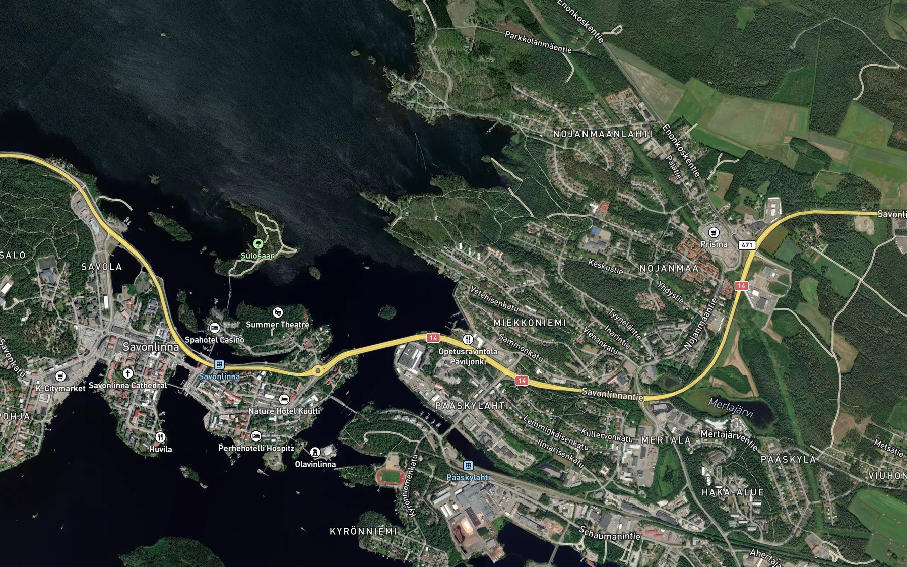 Satellite map of the Hutukka