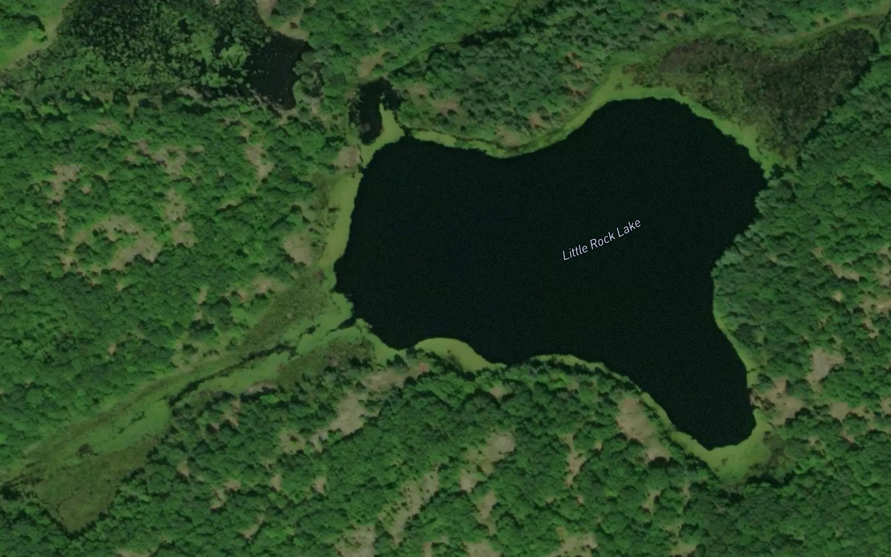 Satellite map of the Little Rock Lake