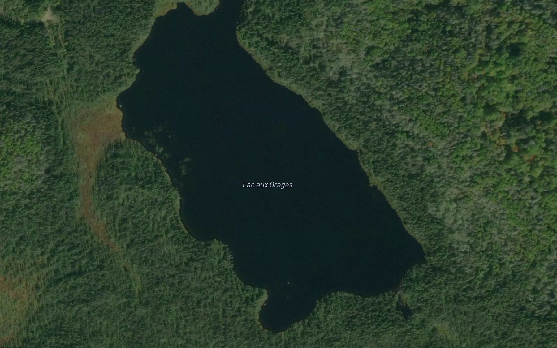 Satellite map of the Lac aux Orages