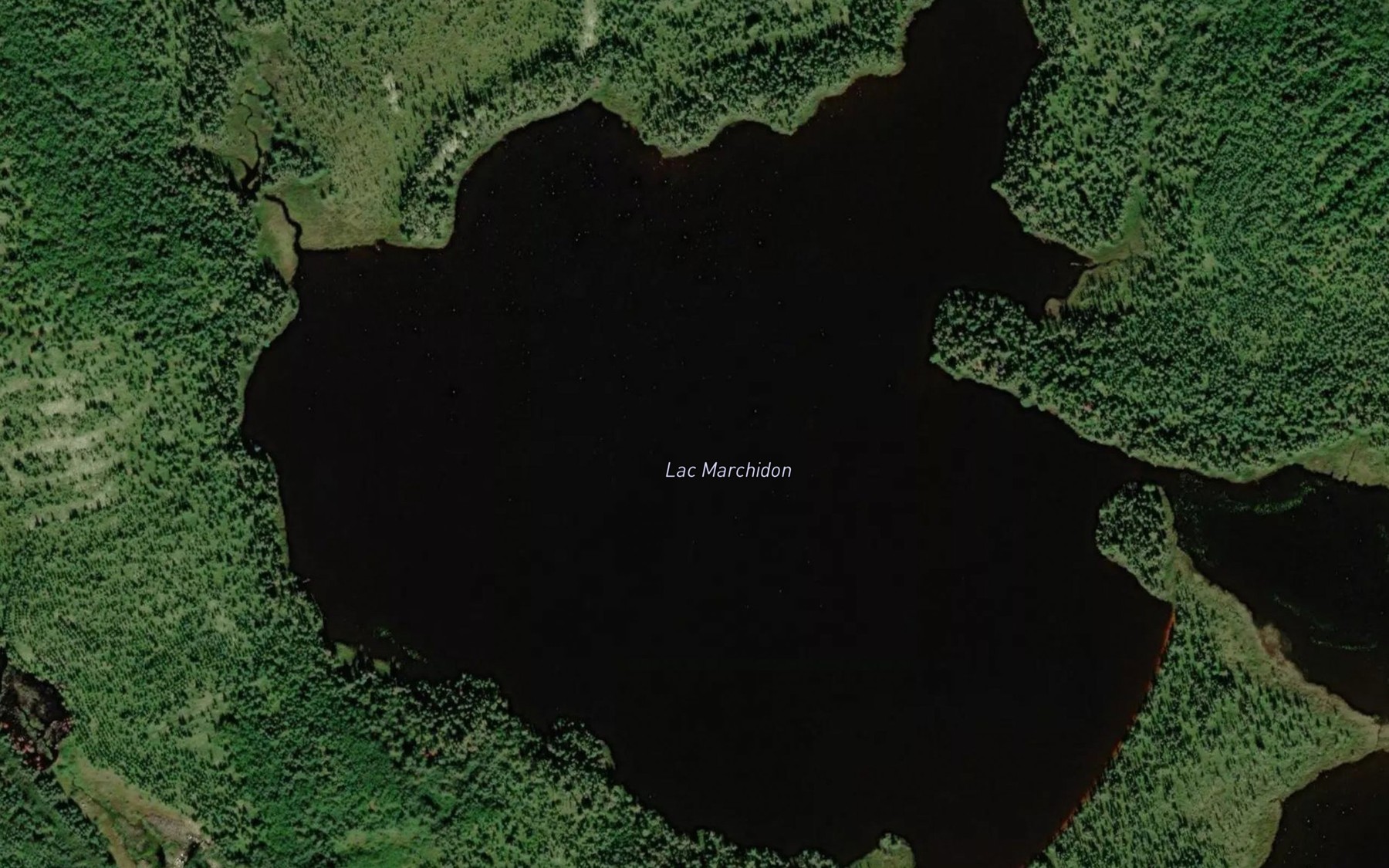Satellite map of the Lac Marchidon