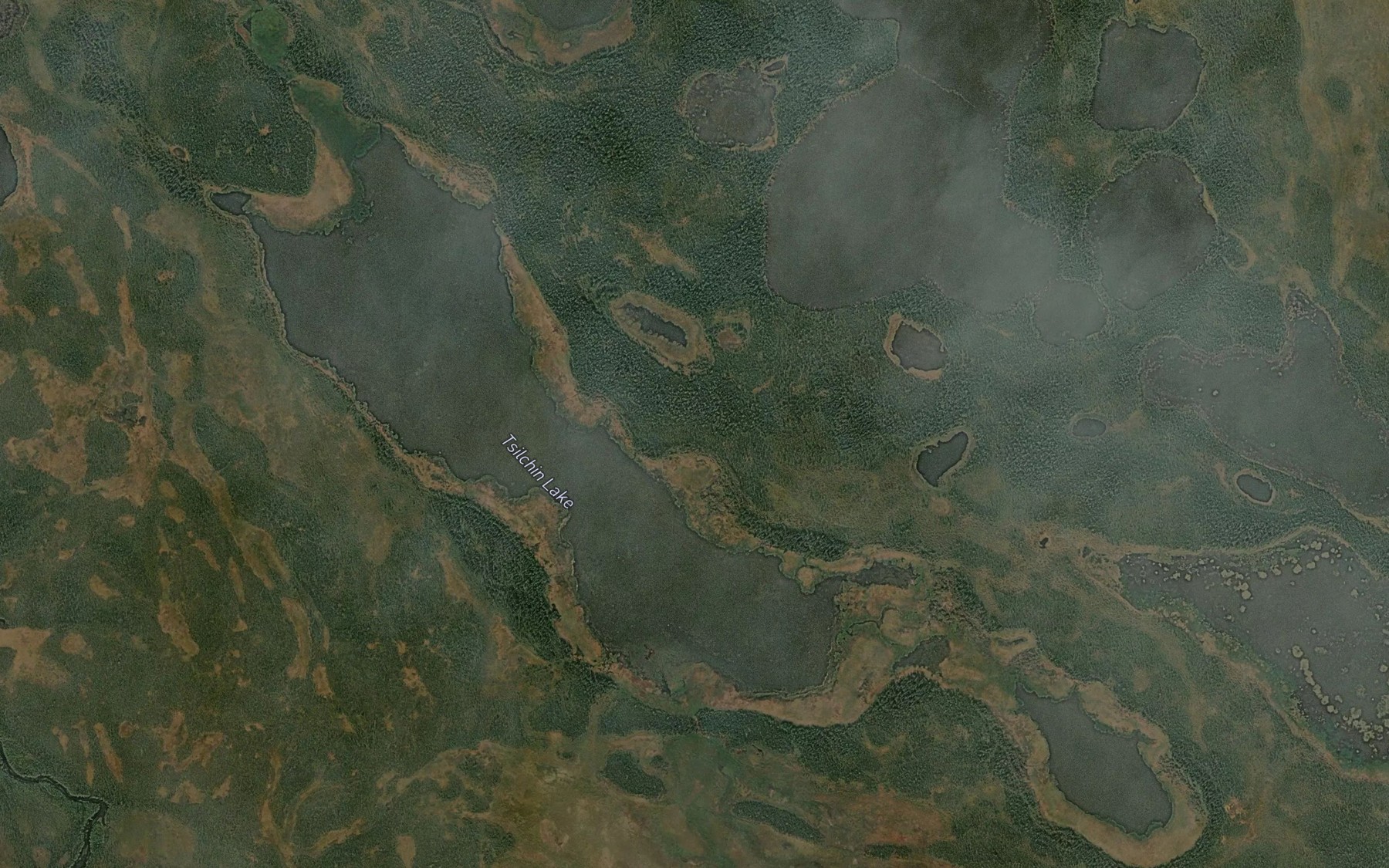 Satellite map of the Tsilchin Lake