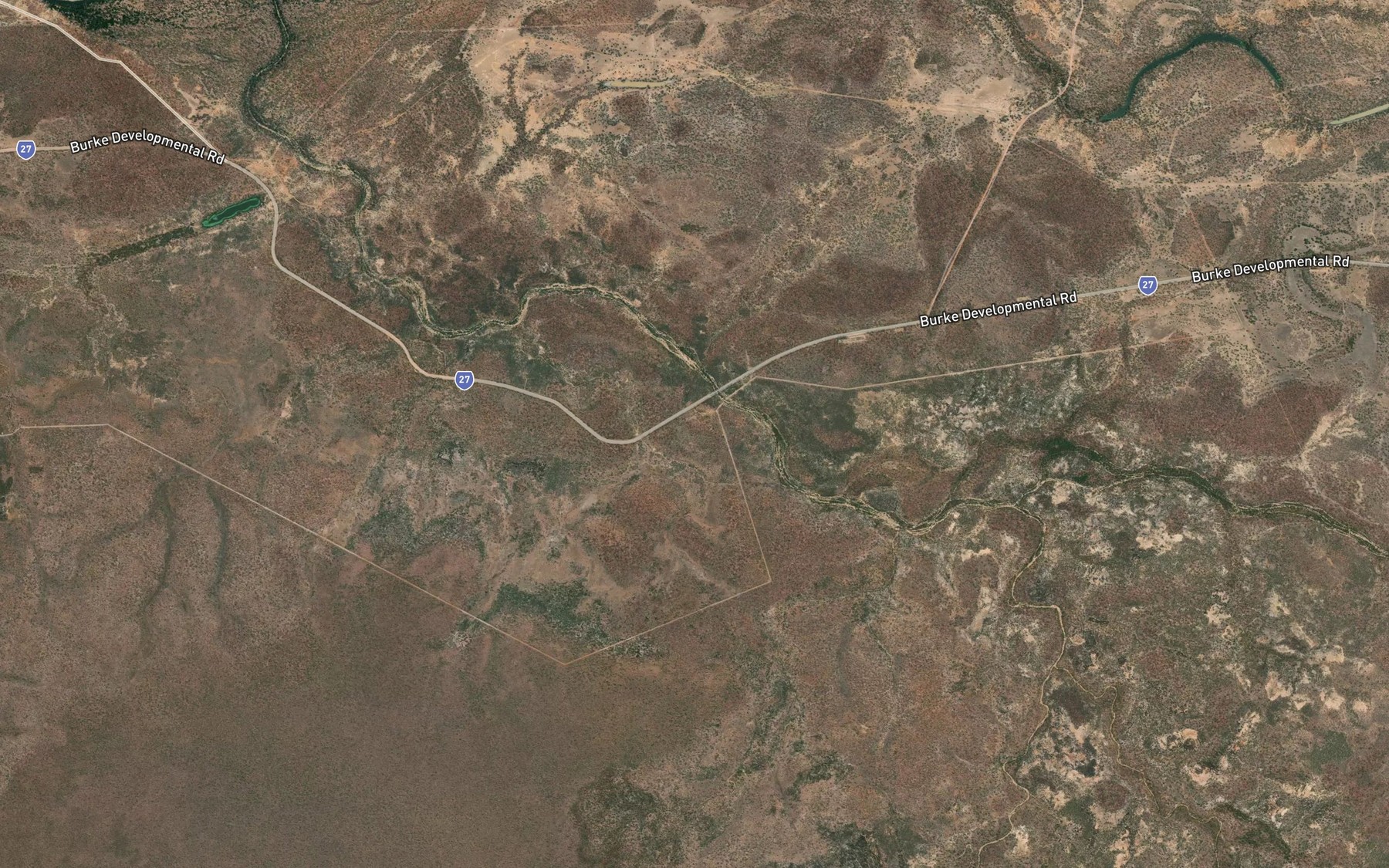 Satellite map of the Dead Cow Lagoon
