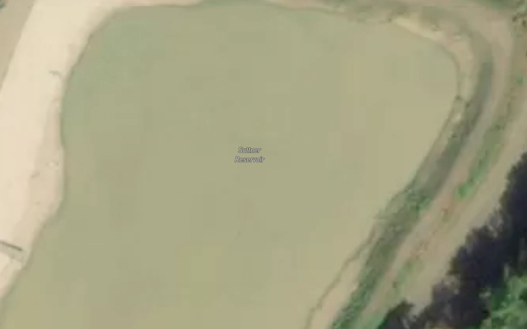 Satellite map of the Suttner Reservoir