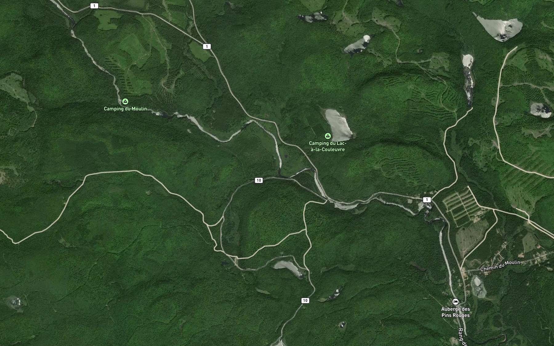 Satellite map of the Ruisseau Baptiste