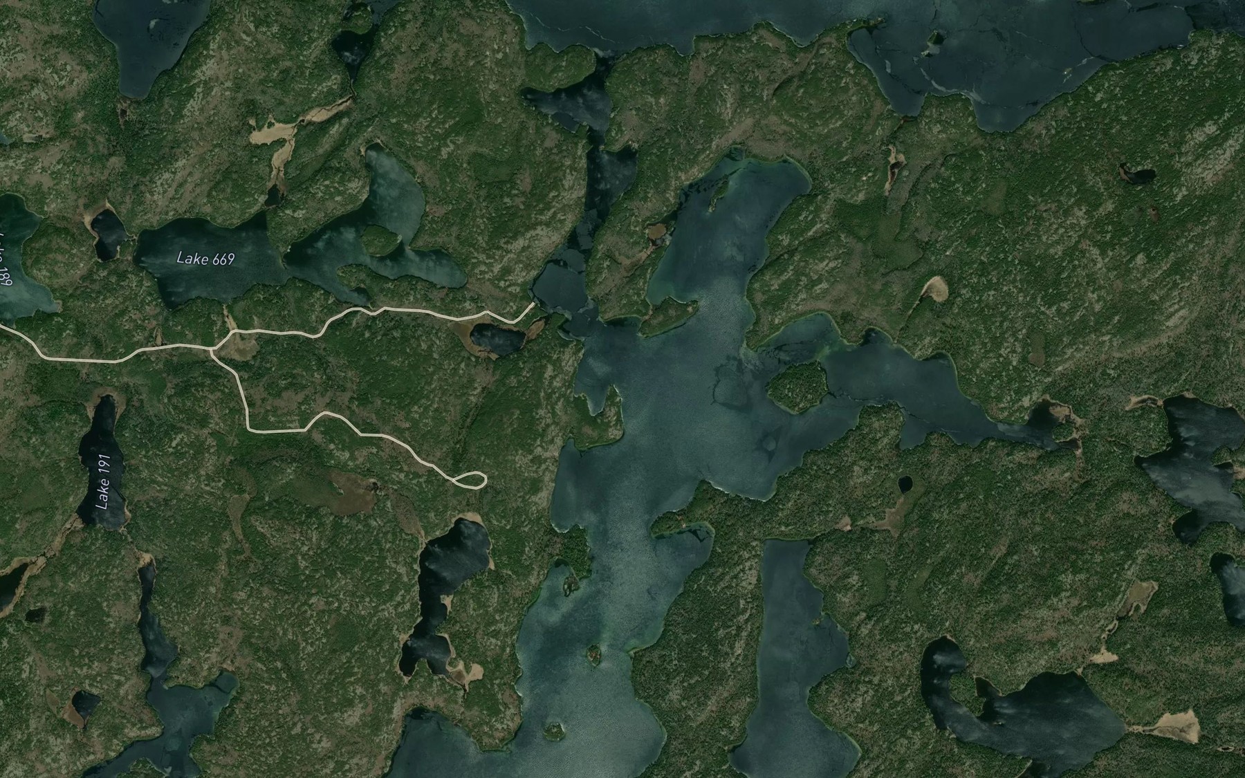 Satellite map of the Point Bay