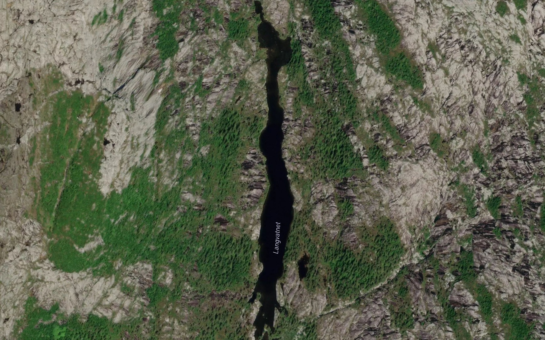 Satellite map of the Langvatnet
