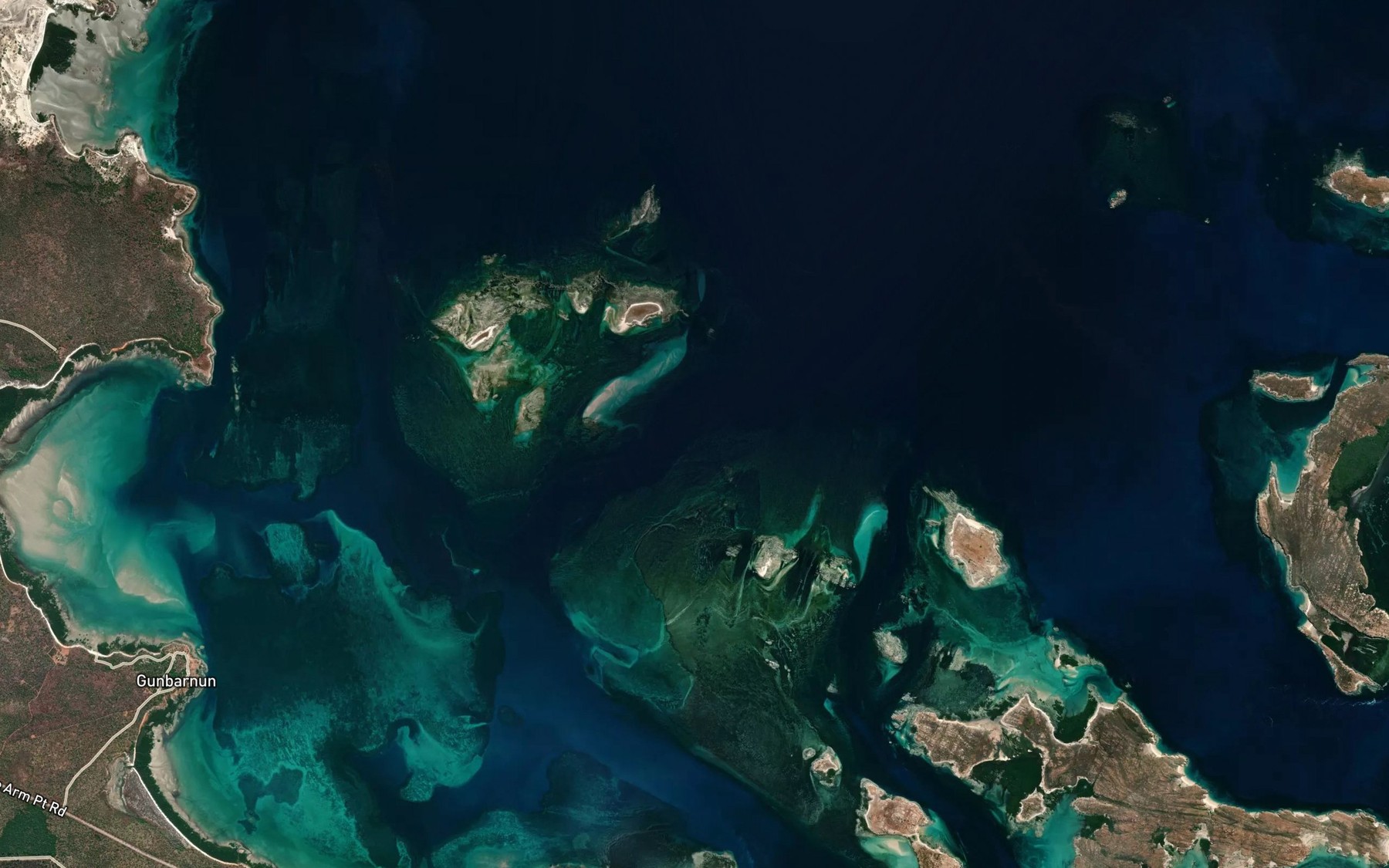 Satellite map of the Pancake Passage