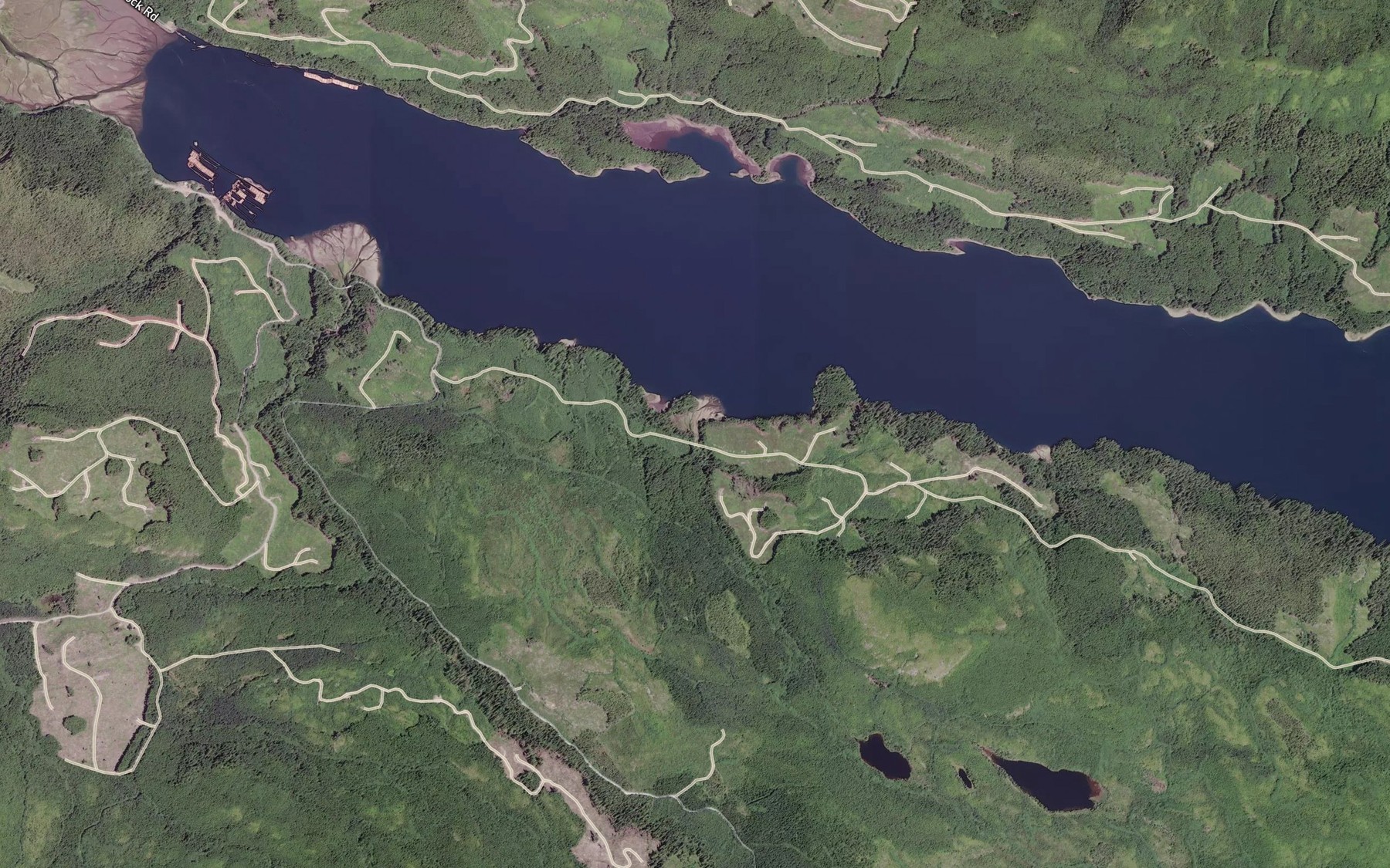 Satellite map of the Glerup Creek