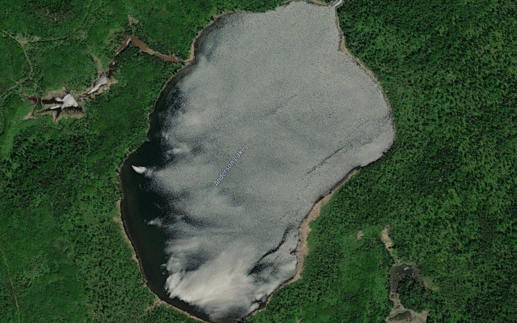 Satellite map of the Anderson Lake