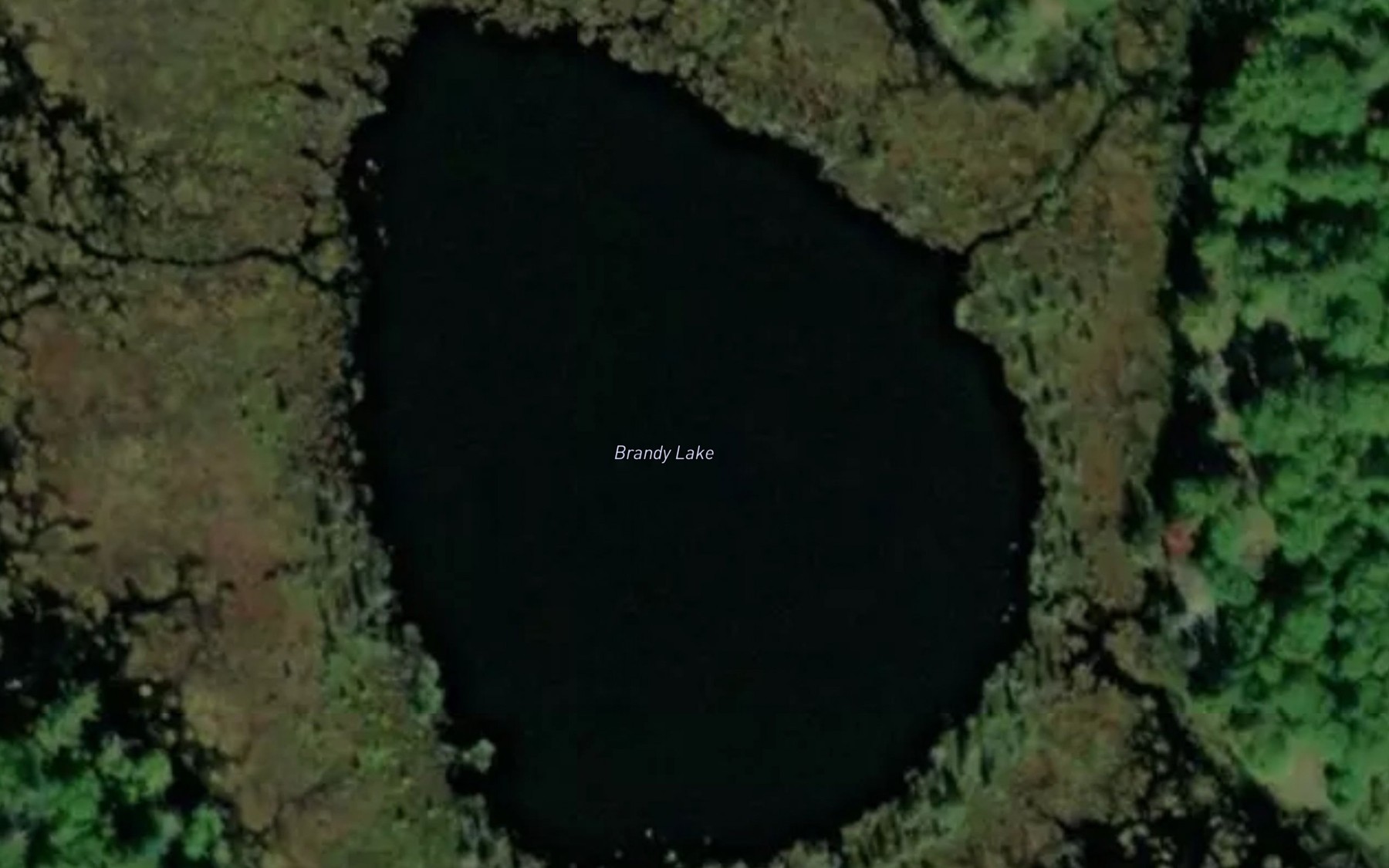 Satellite map of the Brandy Lake