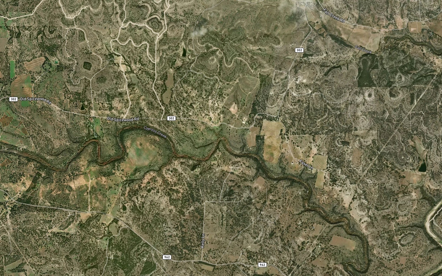 Satellite map of the Wallace Branch