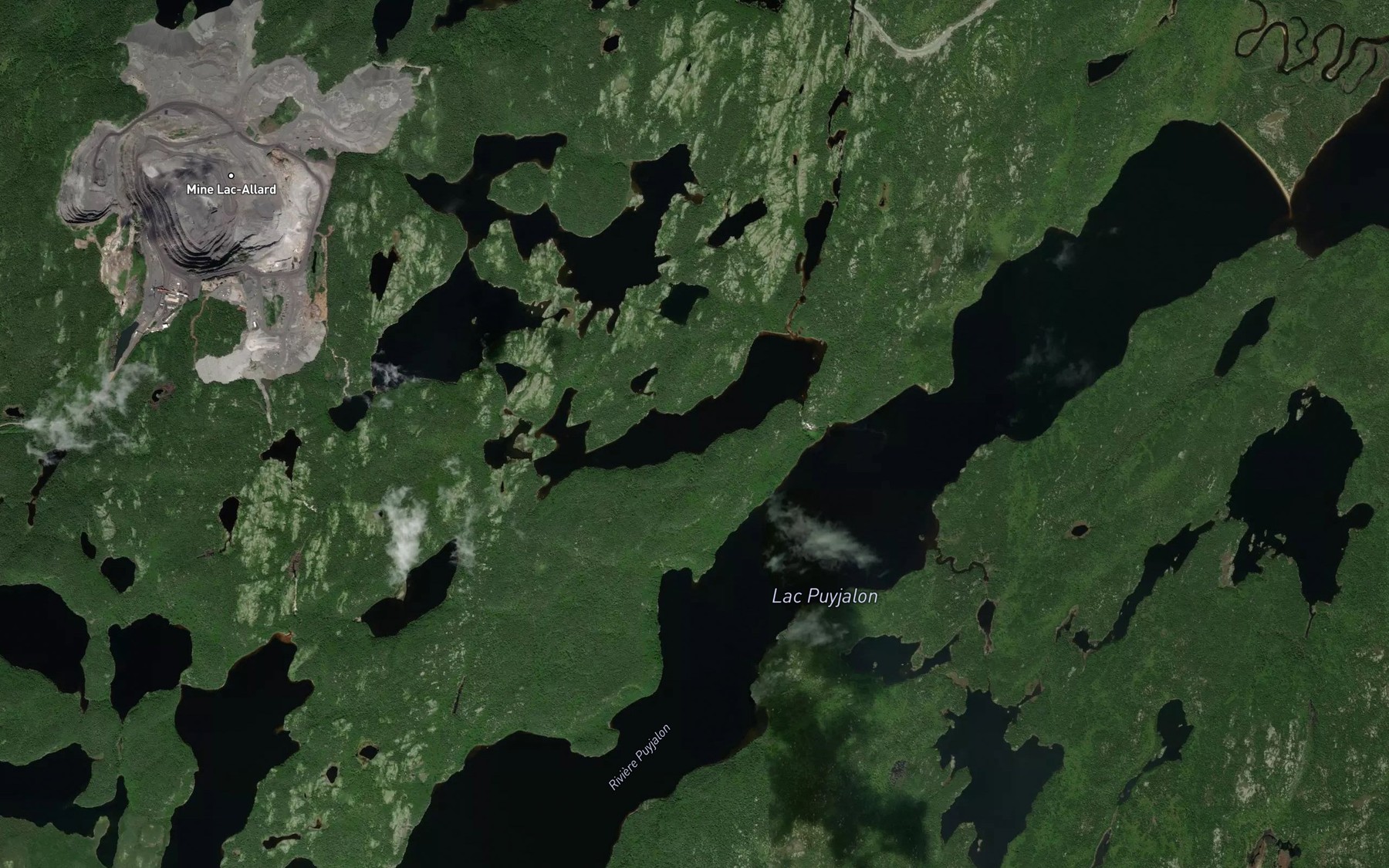 Satellite map of the Lac Haut