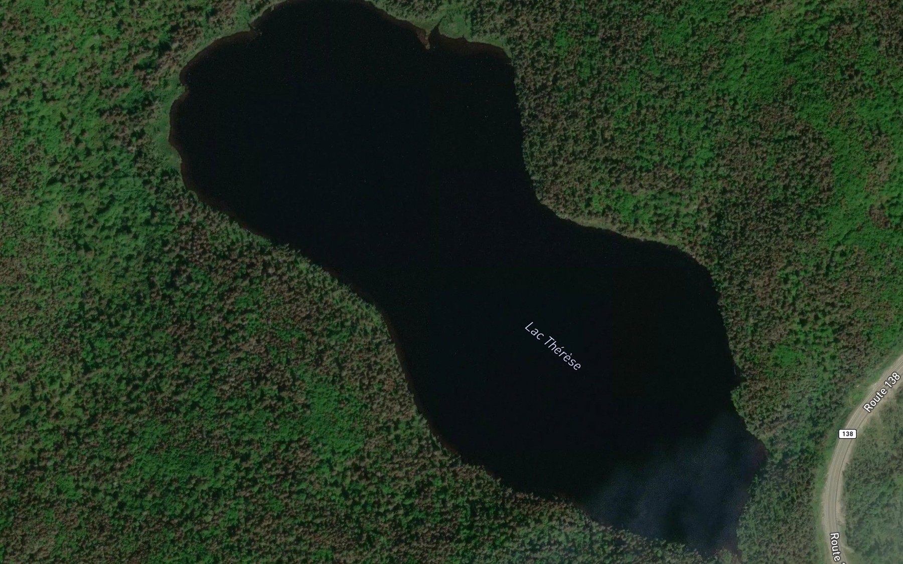 Satellite map of the Lac Therese