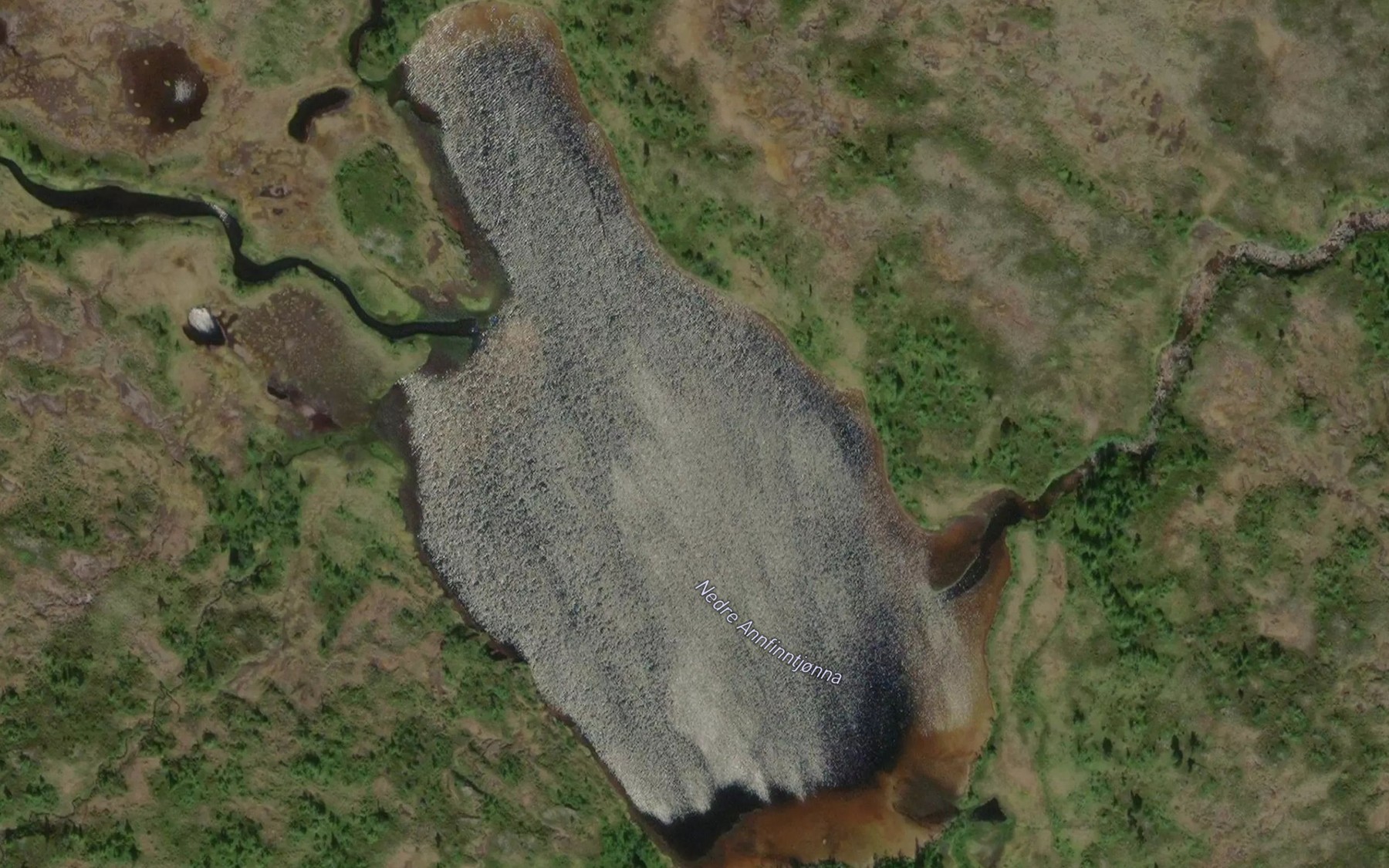 Satellite map of the Nedre Arnfinntjonna