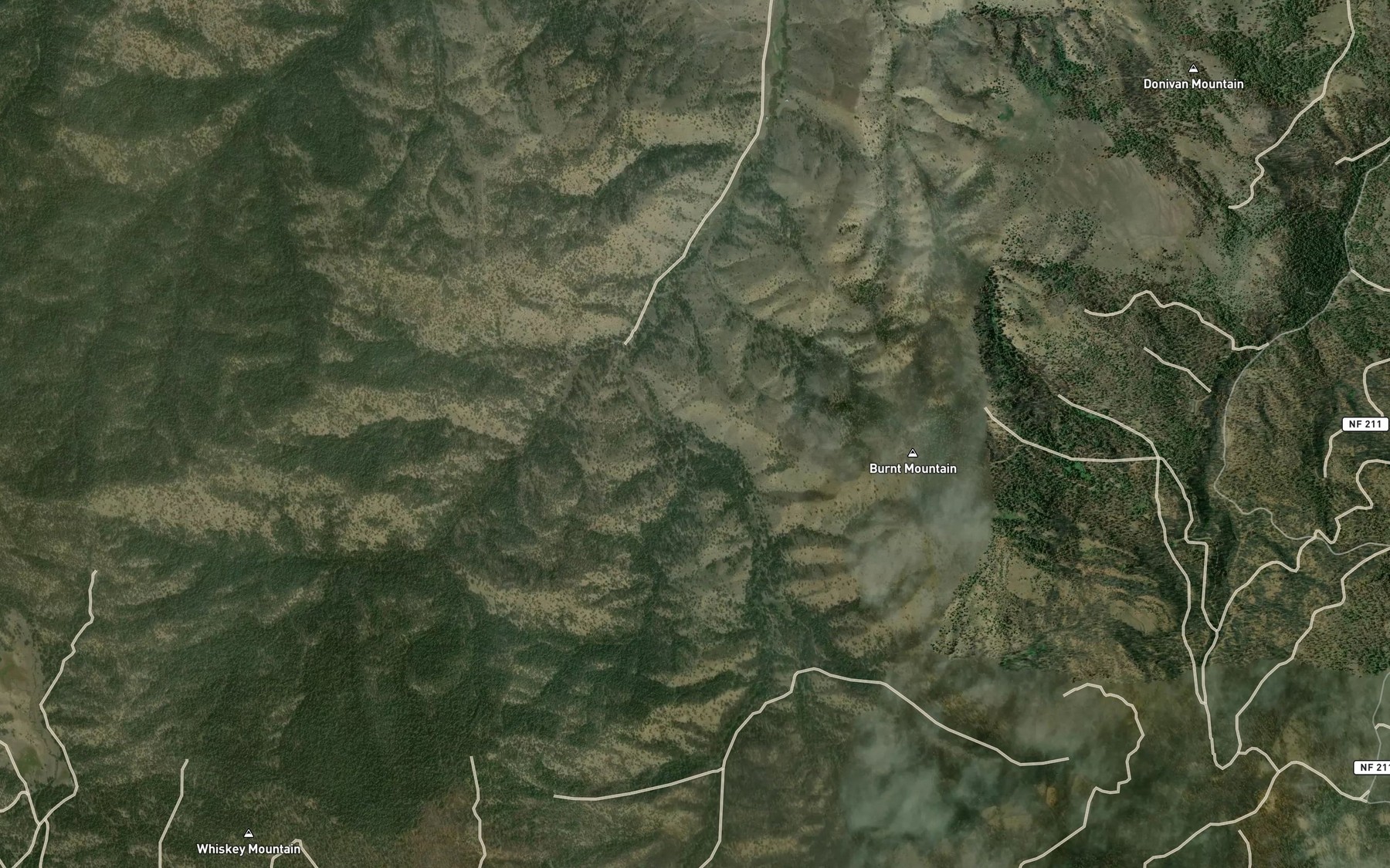 Satellite map of the Mud Springs Creek