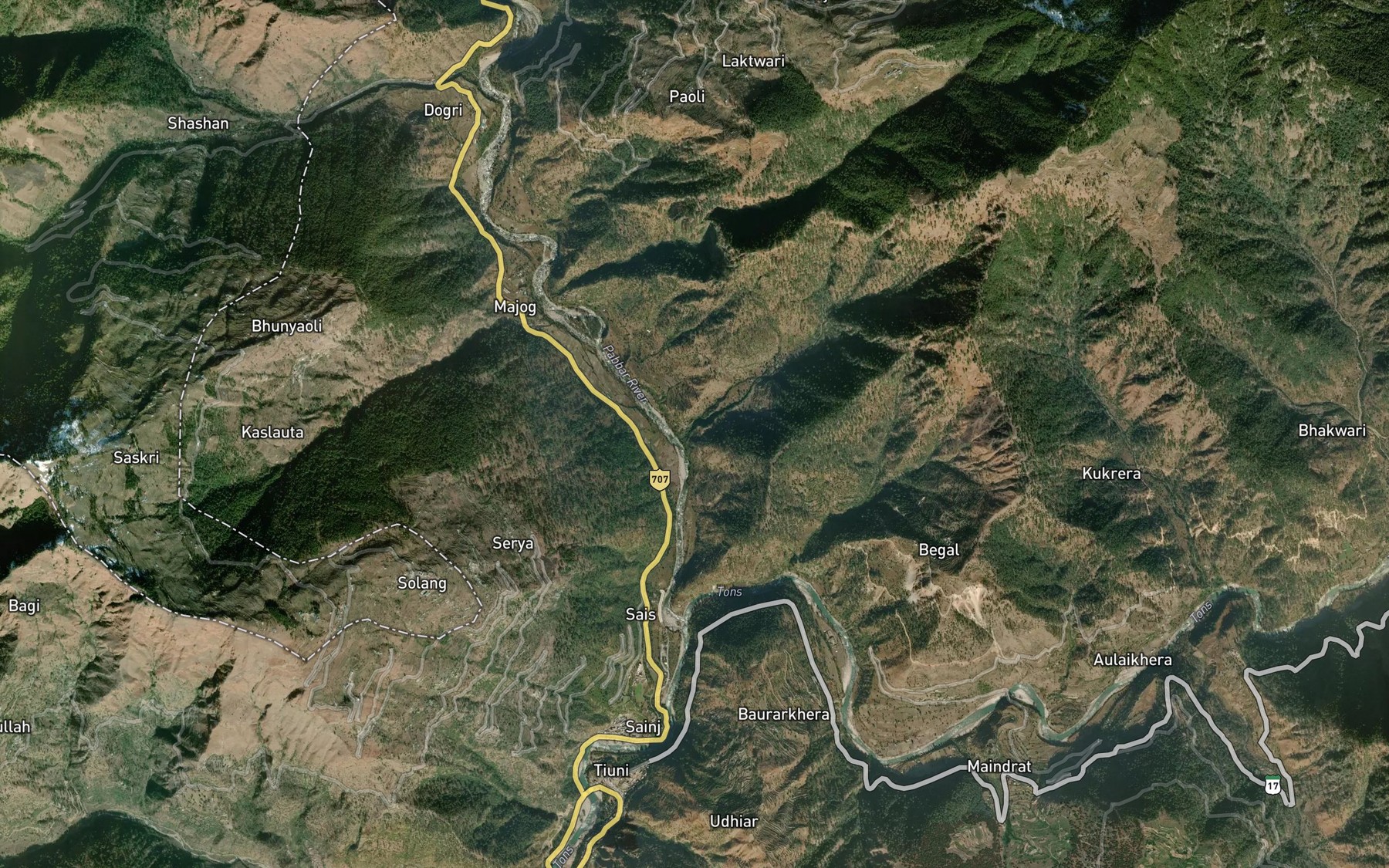 Satellite map of the Gorina Gad