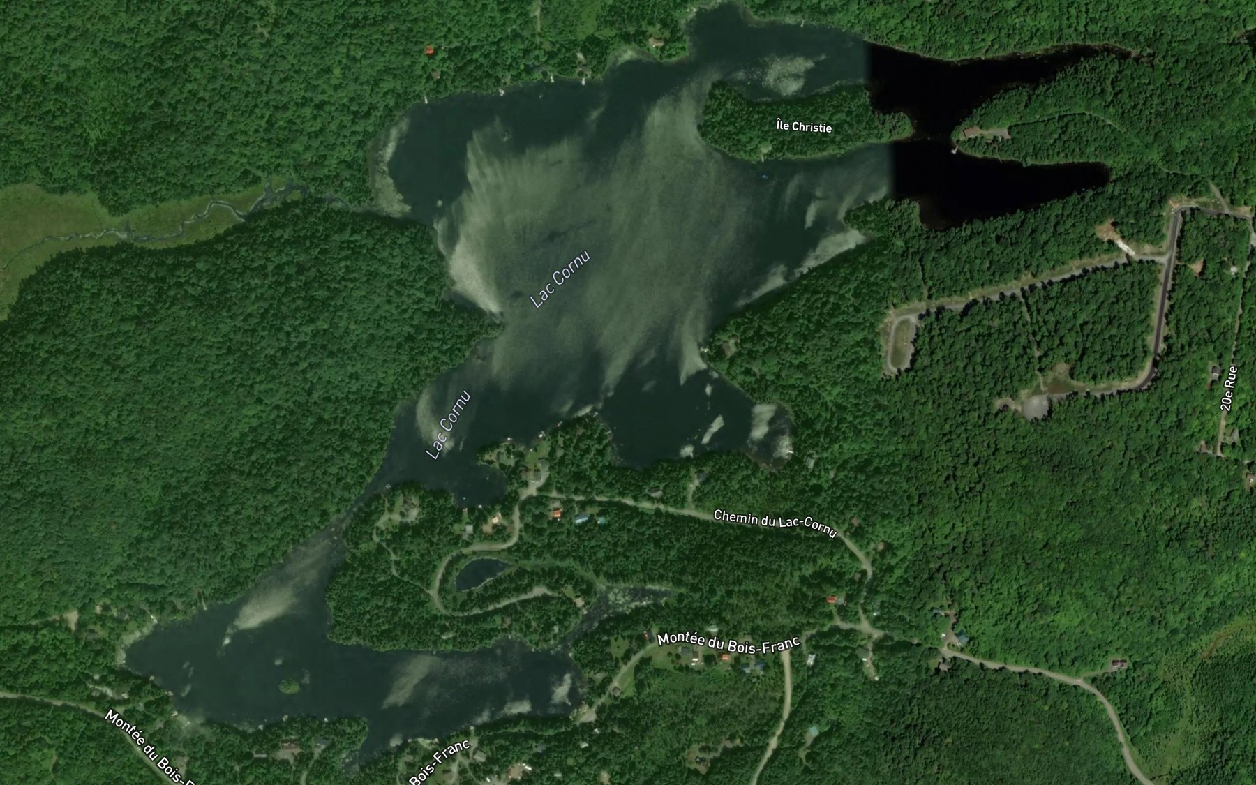 Satellite map of the Lac Cornu