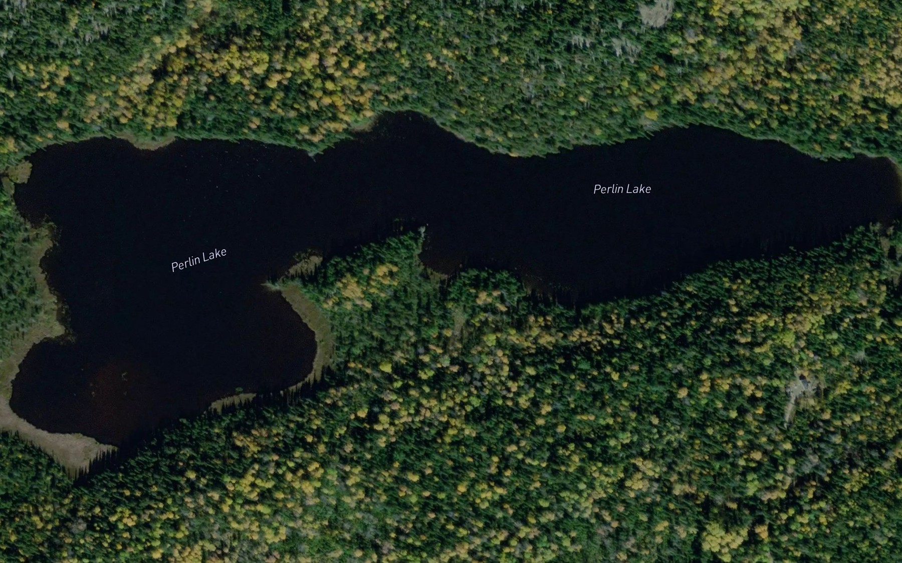 Satellite map of the Perlin Lake