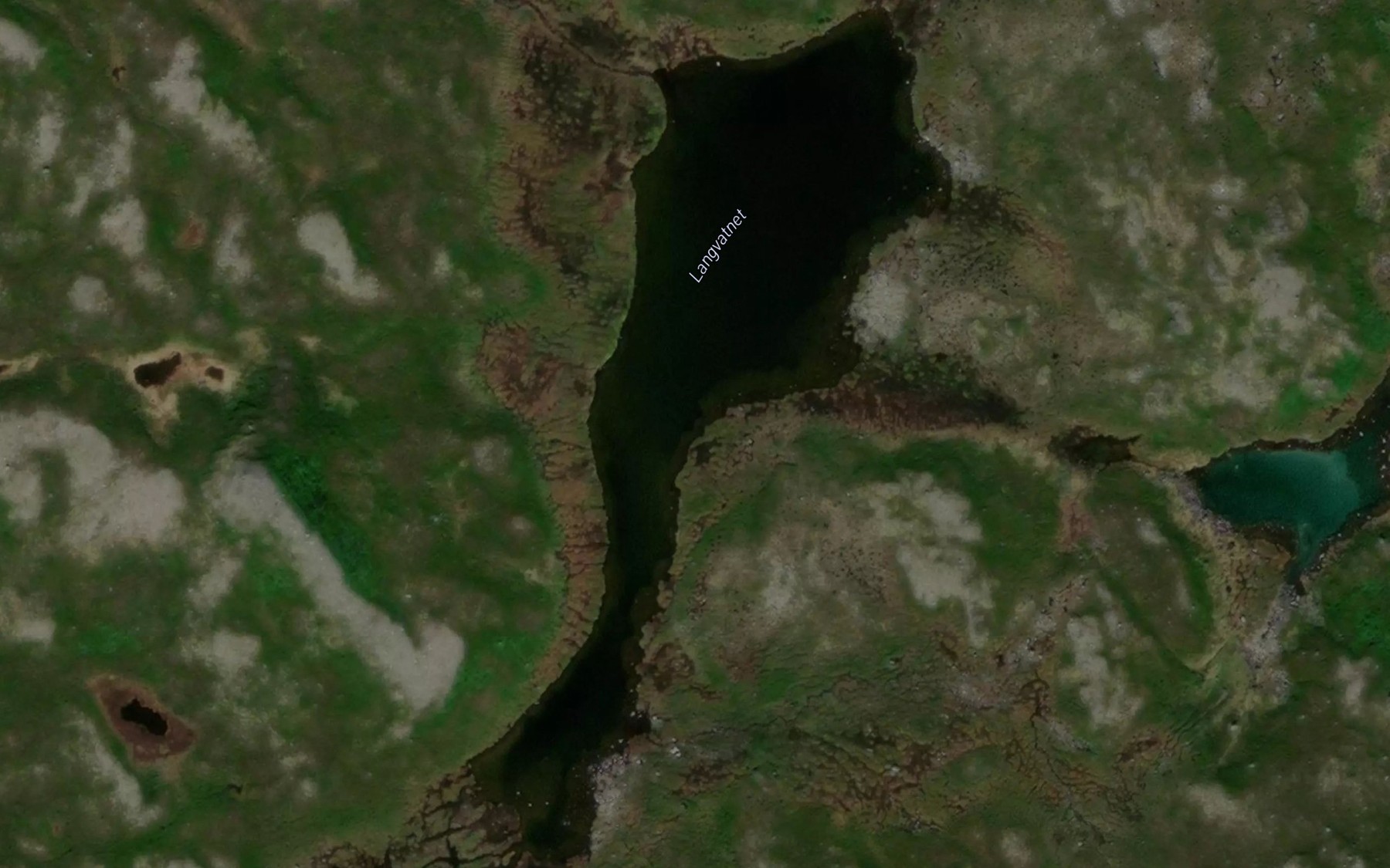 Satellite map of the Langvatnet