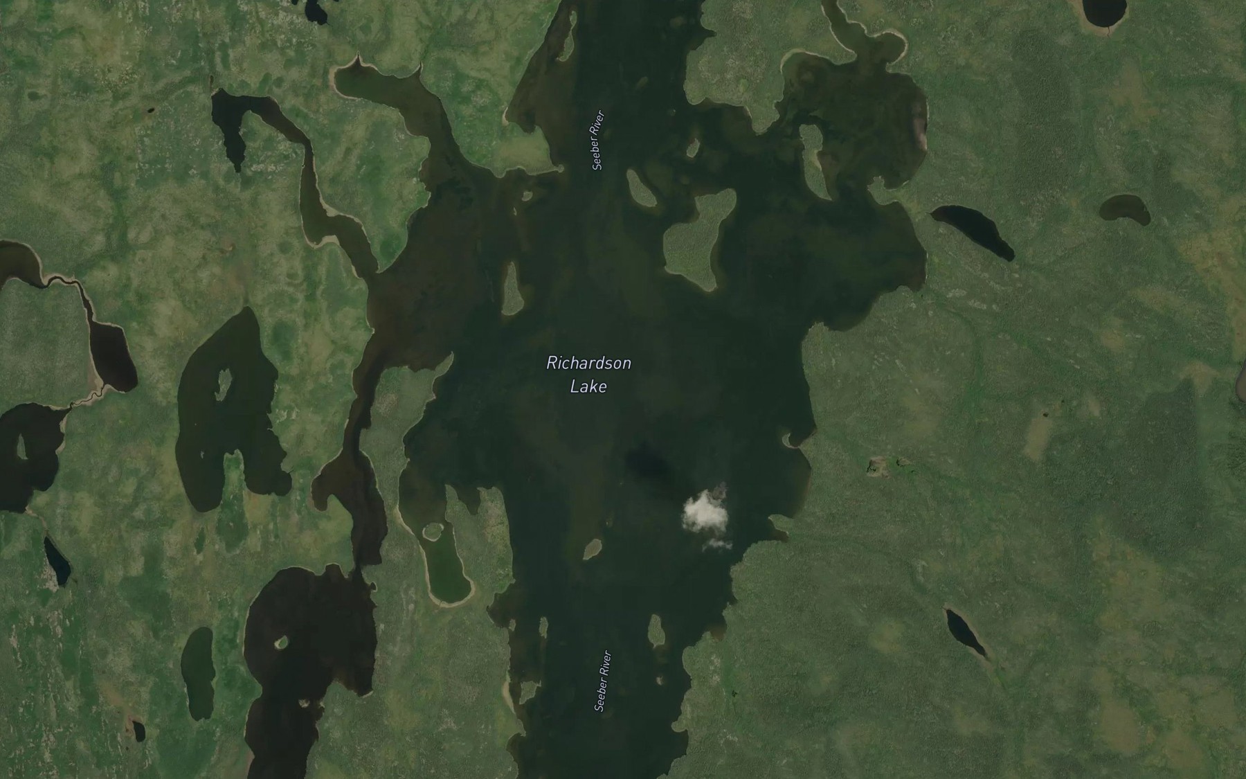 Satellite map of the Richardson Lake
