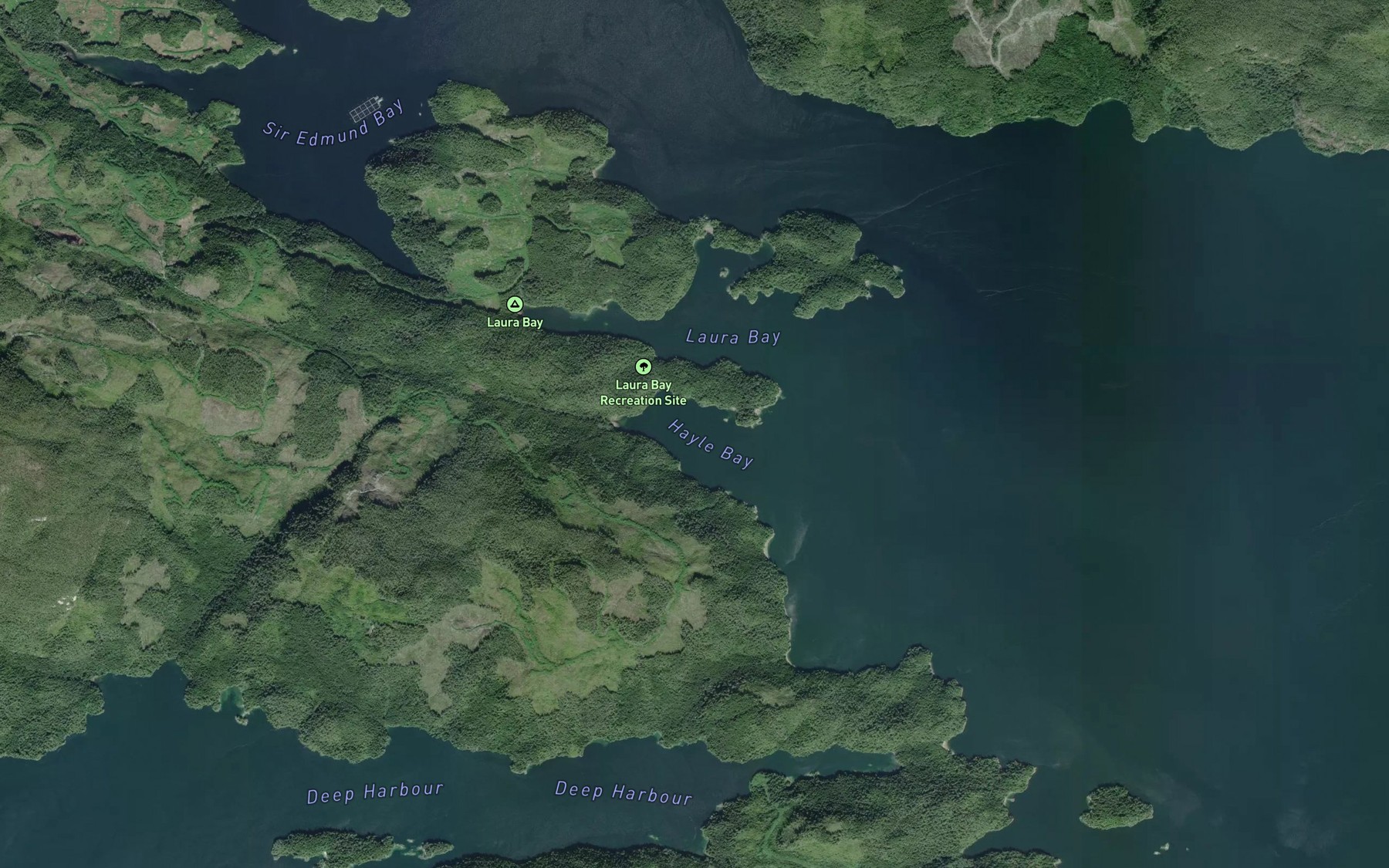 Satellite map of the Hayle Bay