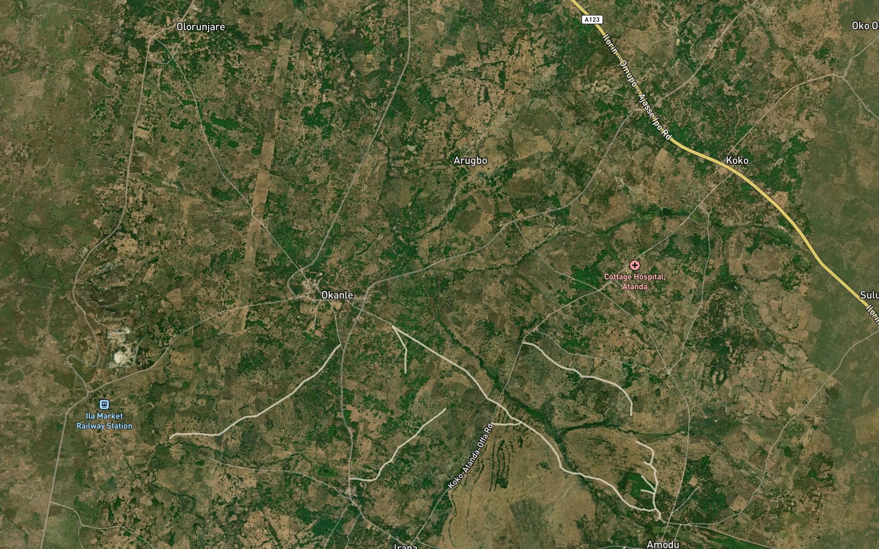 Satellite map of the RiverEyinde