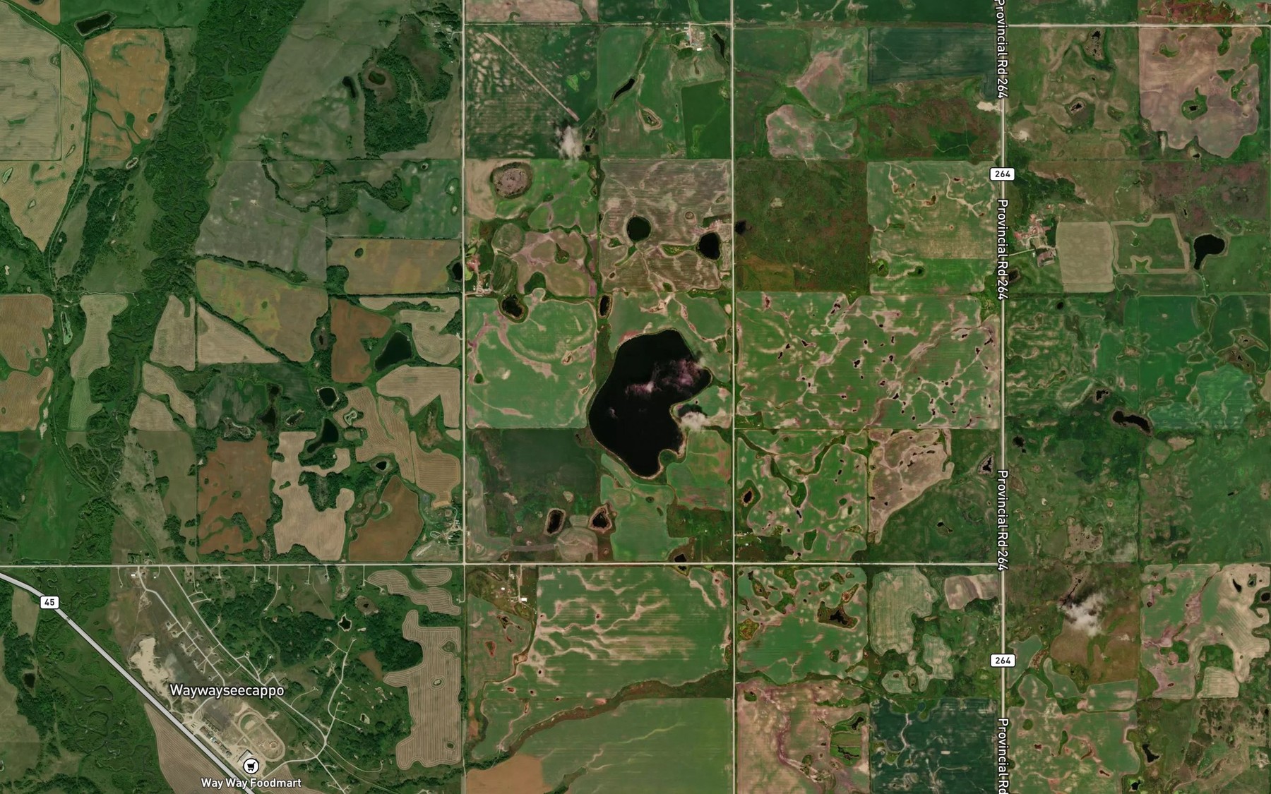 Satellite map of the Maxwell Lake