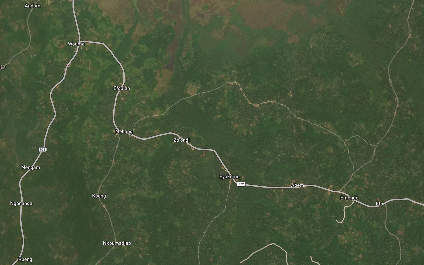 Satellite map of the Beukolo