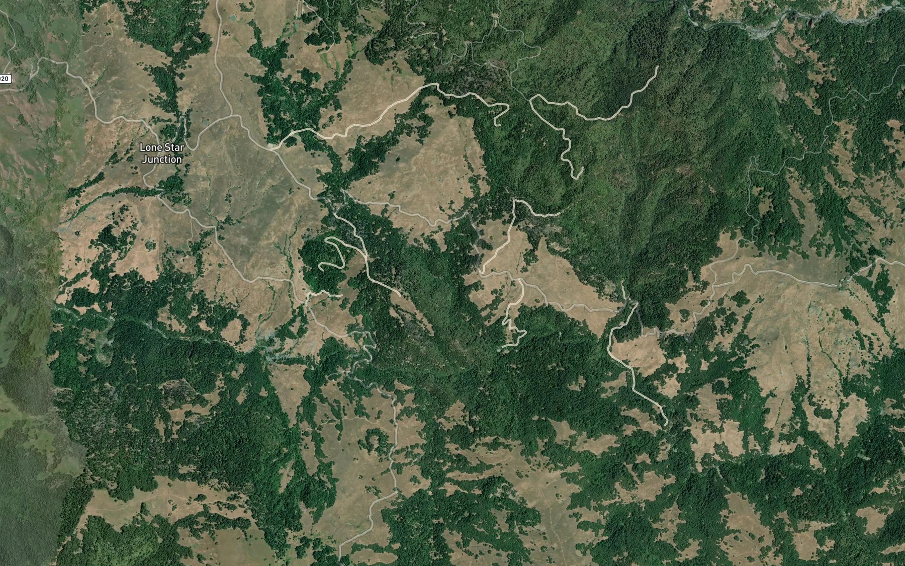 Satellite map of the Little Butte Creek