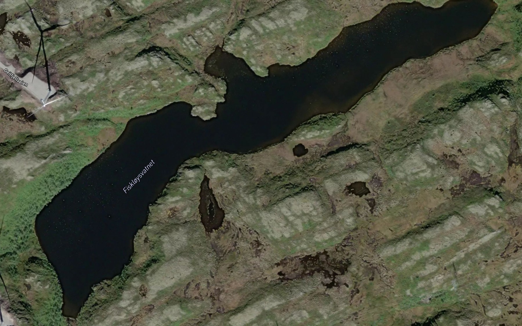 Satellite map of the Fiskeloysvatnet