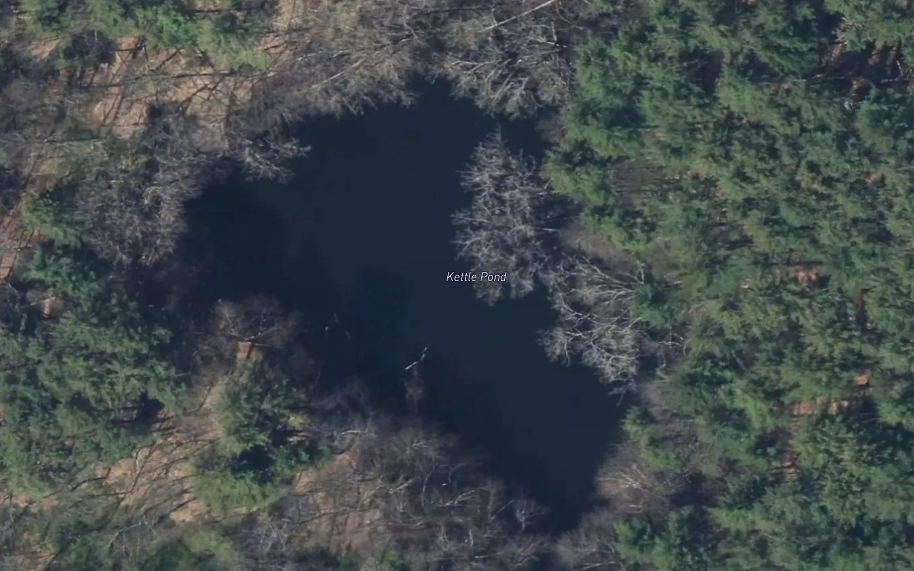 Satellite map of the Kettle Pond