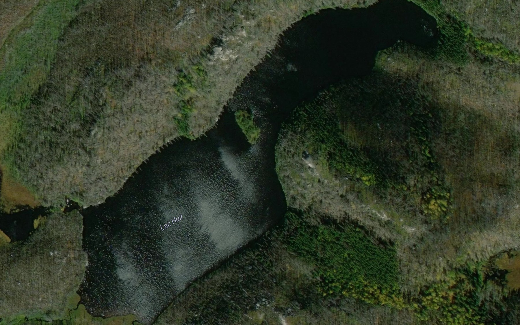 Satellite map of the Lac Huit