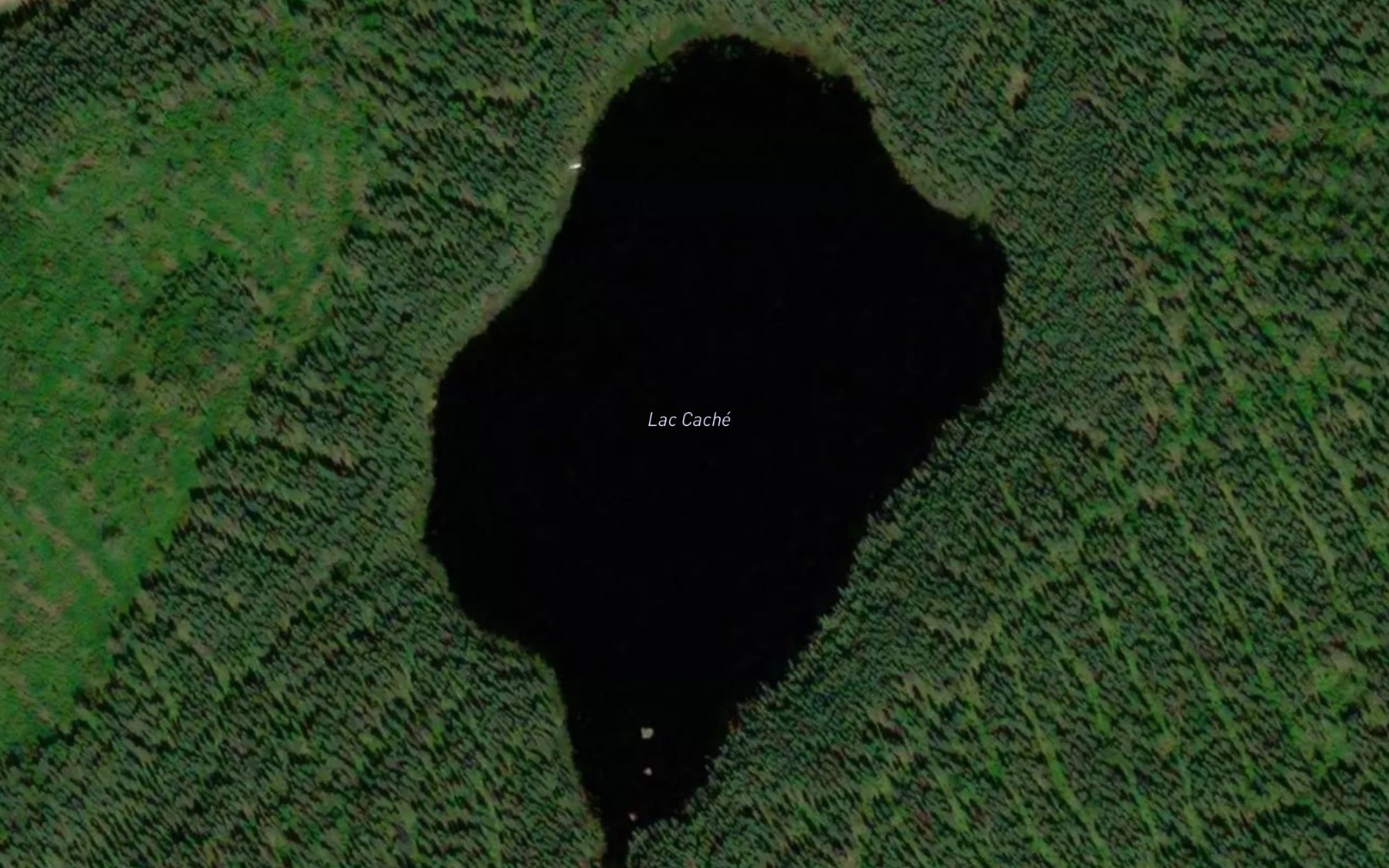 Satellite map of the Lac Cache