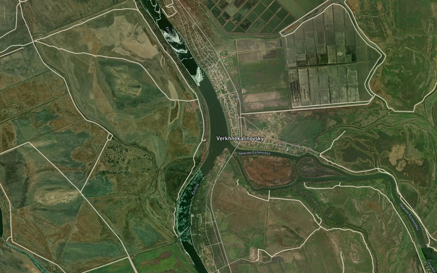 Satellite map of the Kamyzyak