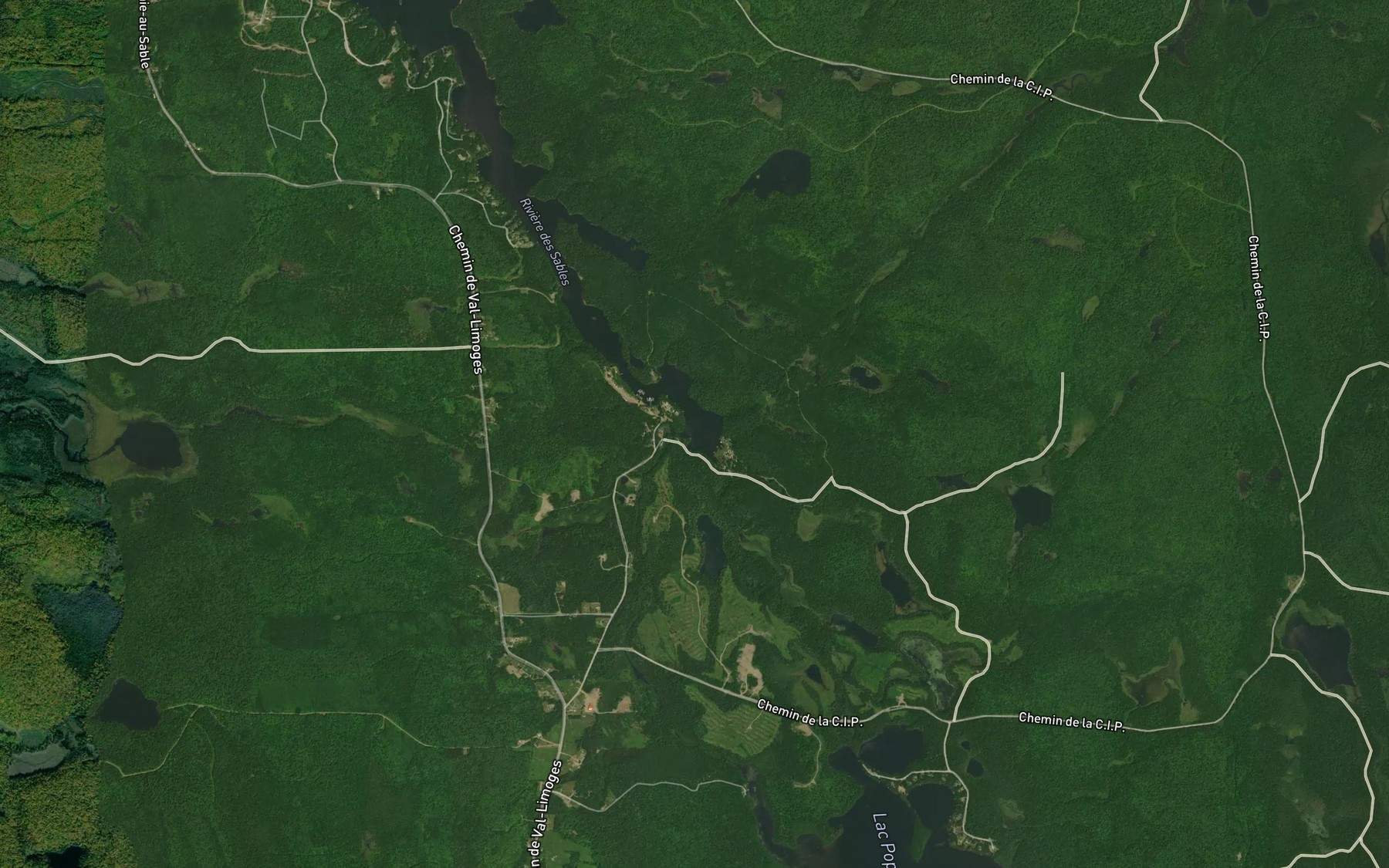Satellite map of the Riviere des Sables