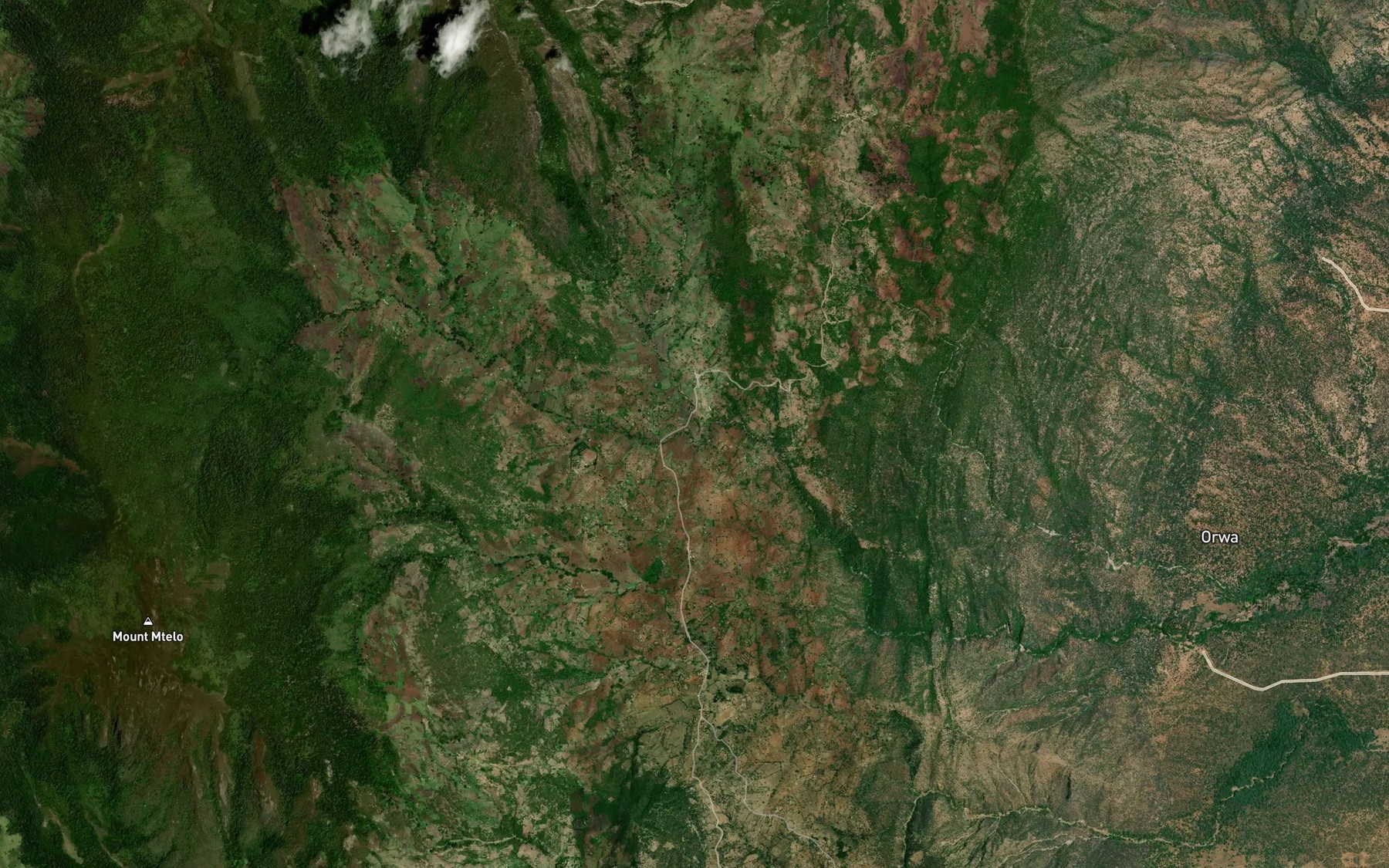 Satellite map of the Chepkondol
