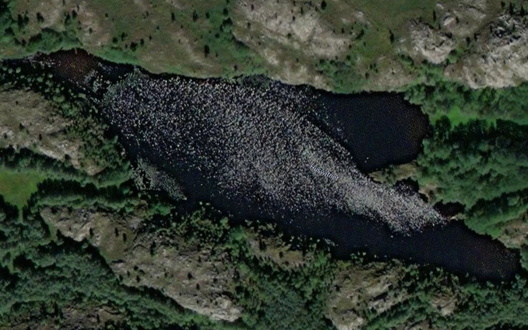 Satellite map of the Husvatnet