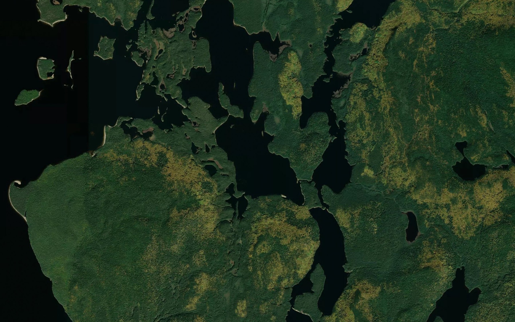 Satellite map of the Lac Minikananik