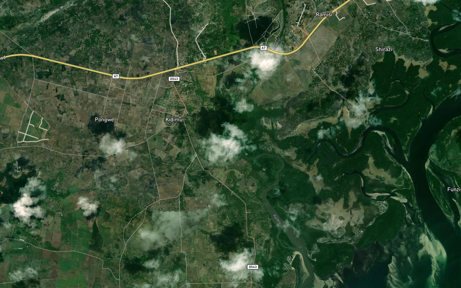 Satellite map of the Ramisi