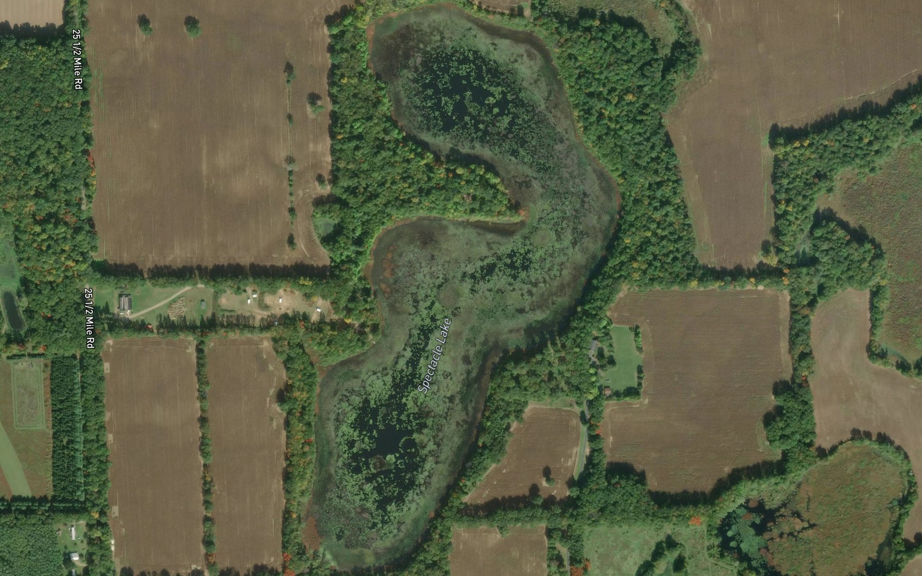 Satellite map of the Spectacle Lake
