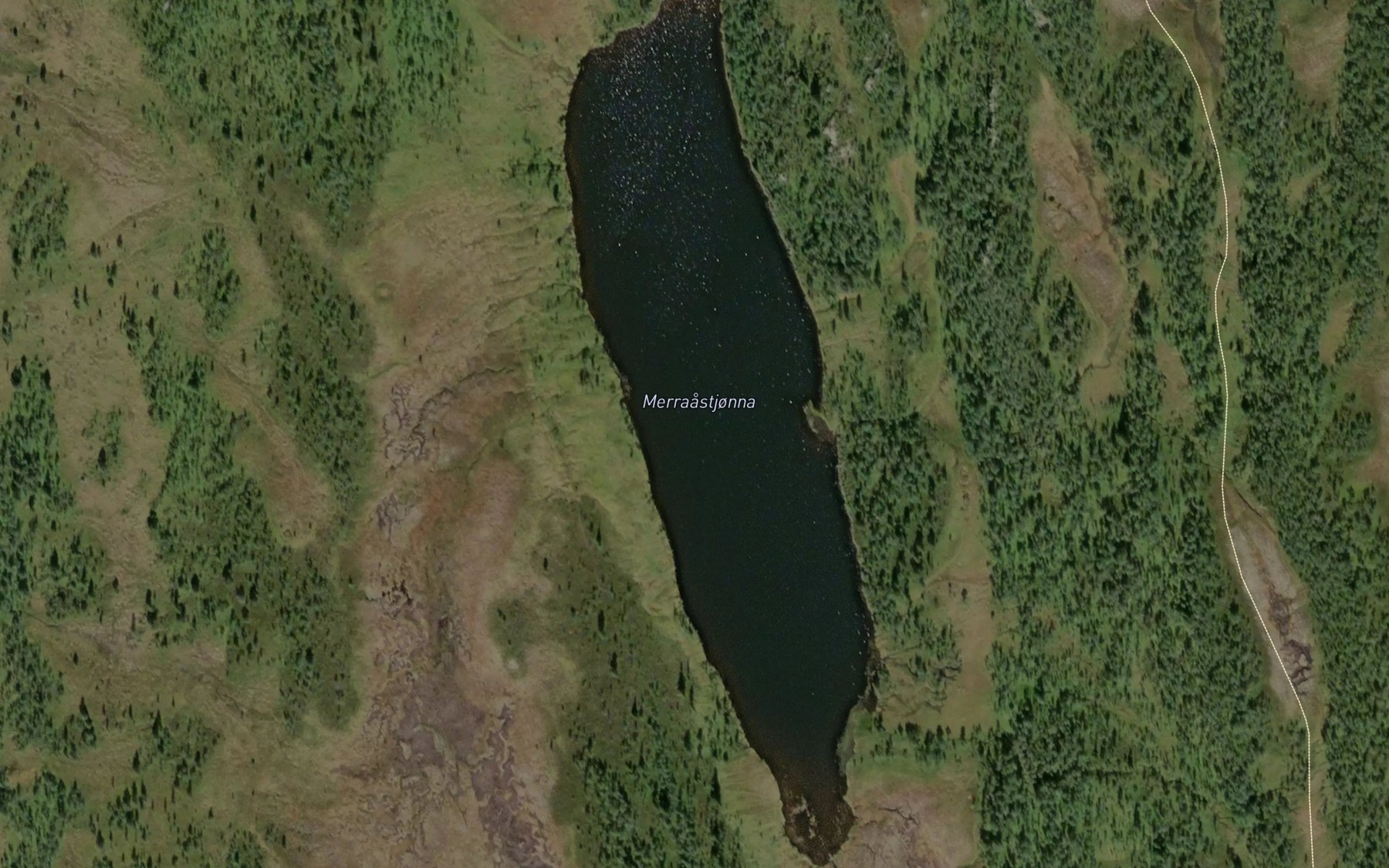 Satellite map of the Merraastjorna